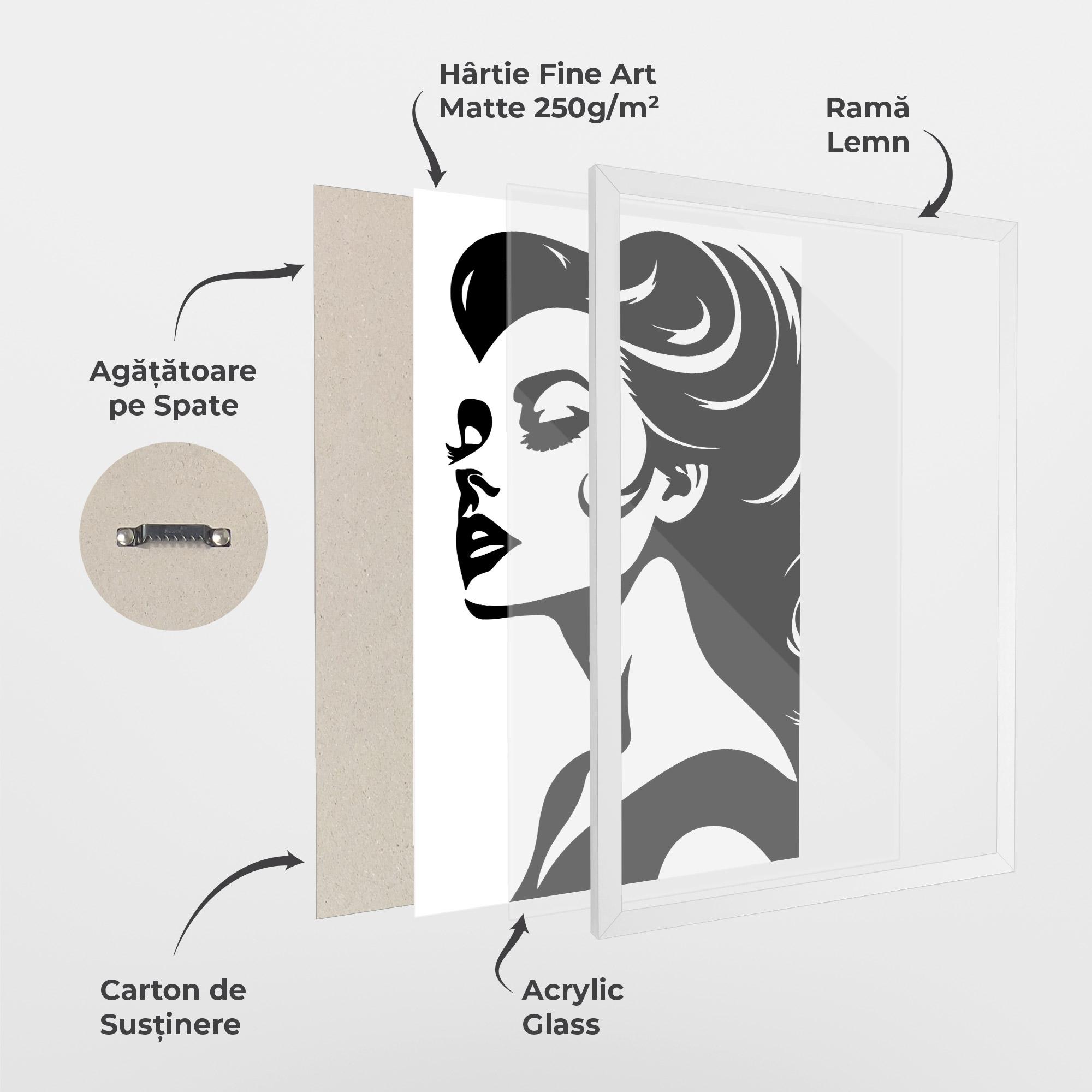 Poster Înrămat Eyeliner Shilouette mockup 1