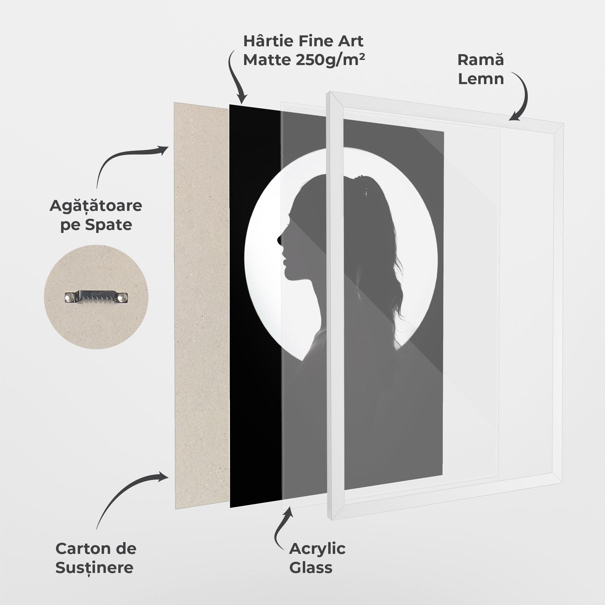 Poster Înrămat Full Moon Girl mockup 1