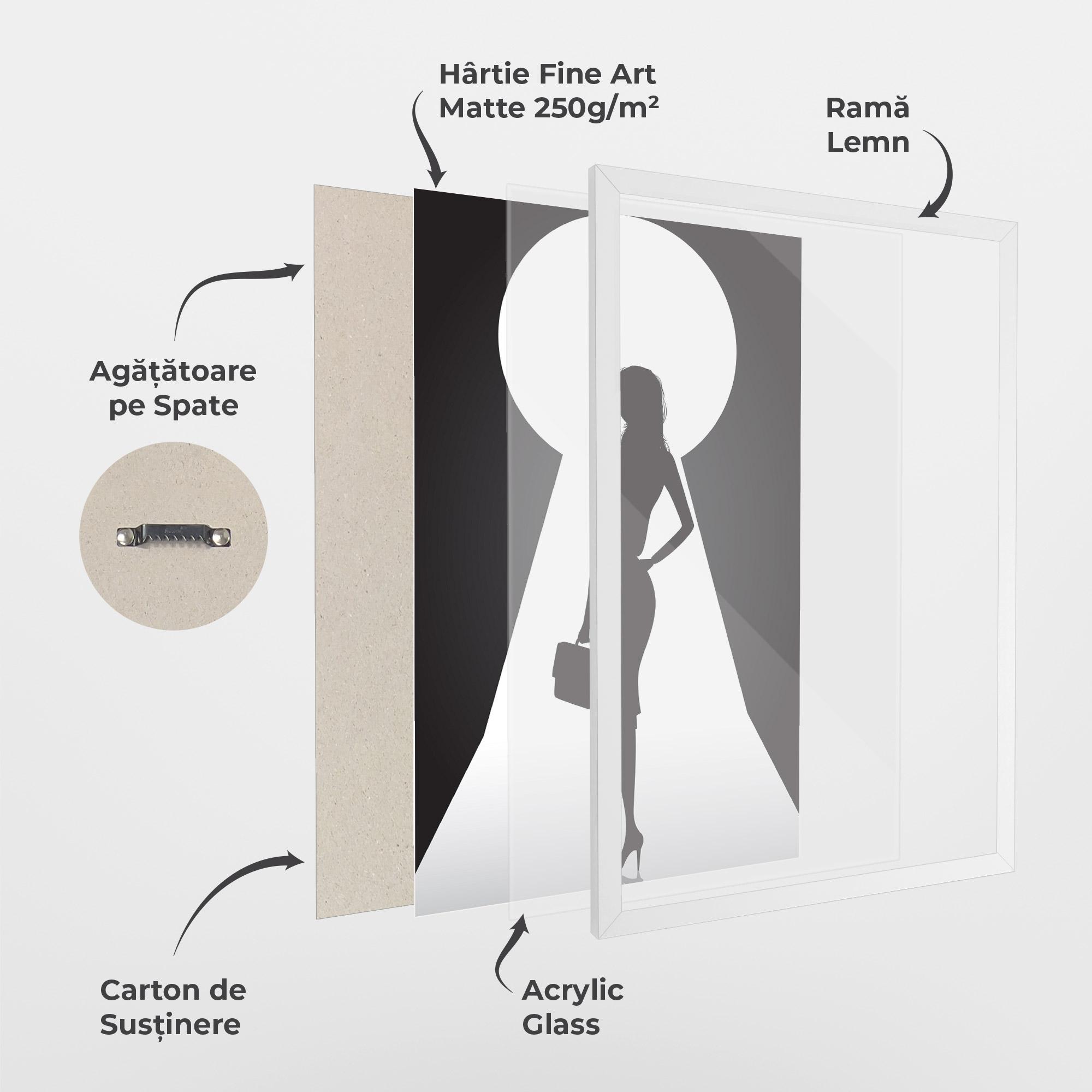 Poster Înrămat Girl Door mockup 1