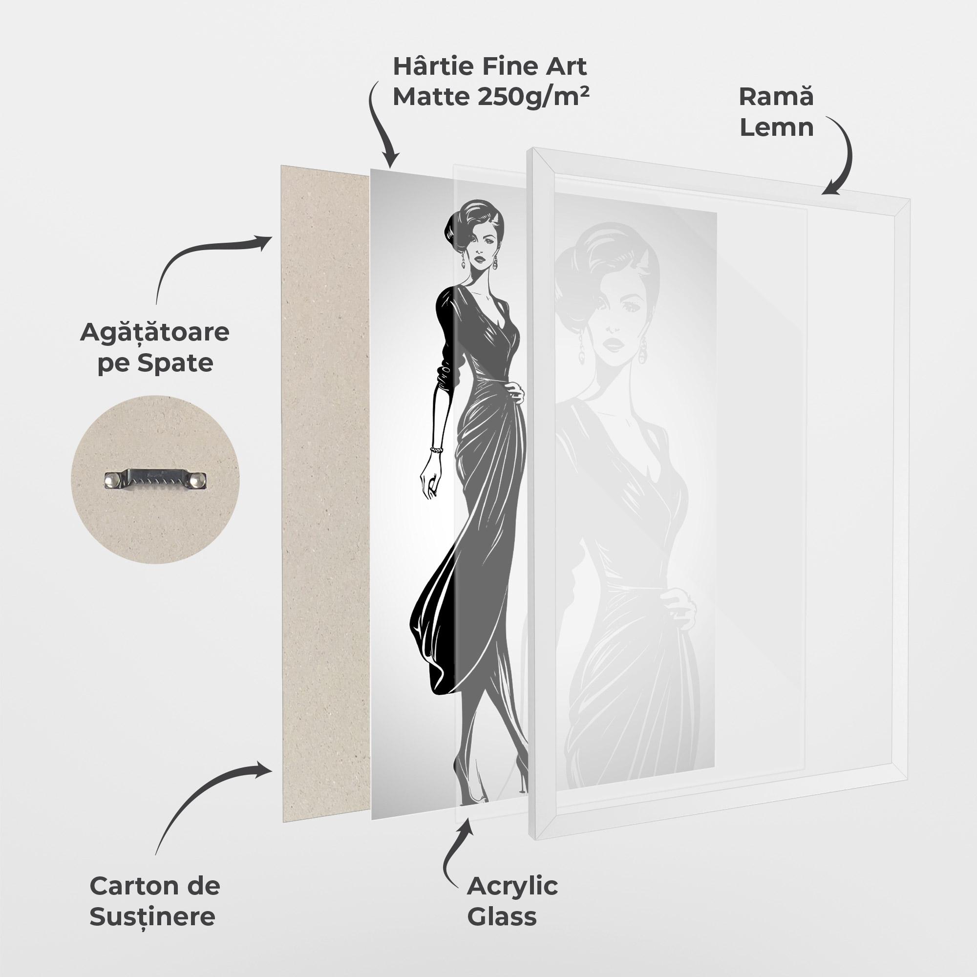 Poster Înrămat Lady Shilouette mockup 1