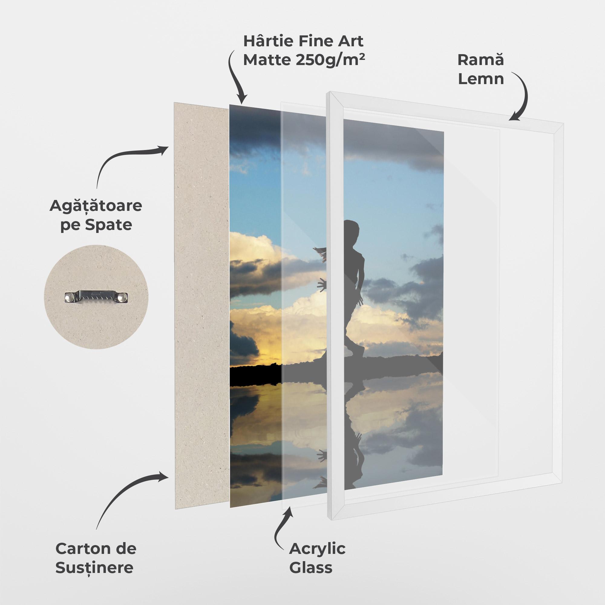 Poster Înrămat Little Girl Jumping mockup 1