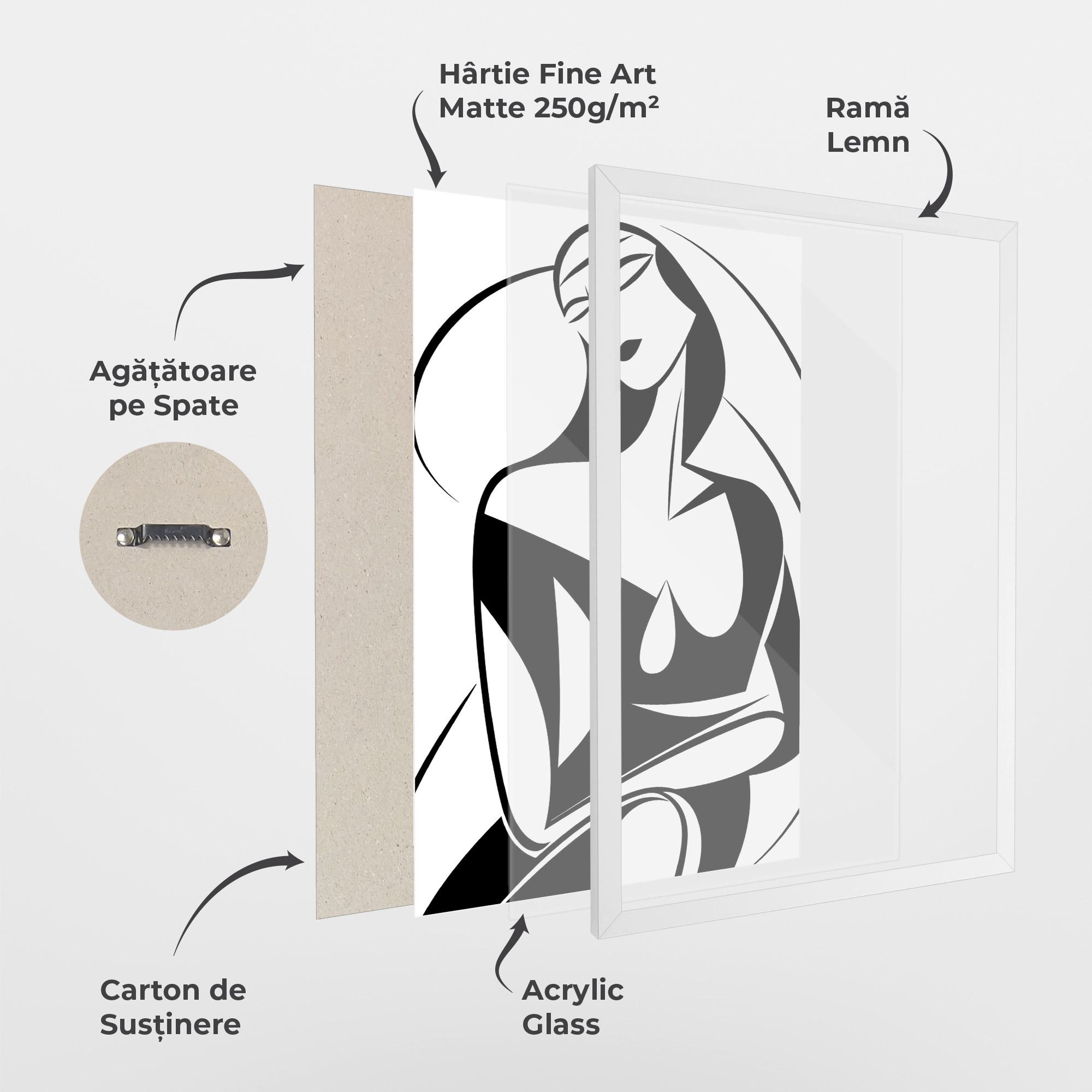 Poster Înrămat Pretty Woman Shilouette mockup 1