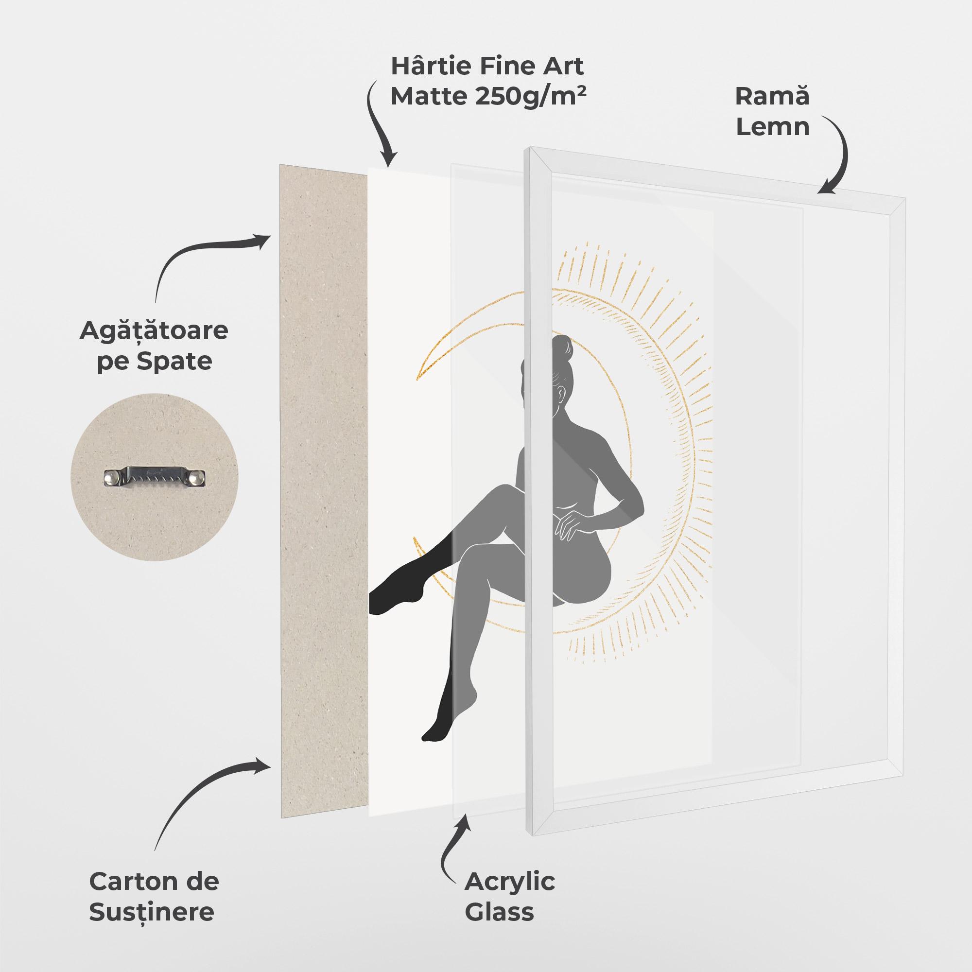 Poster Înrămat Sitting On The Moon mockup 1