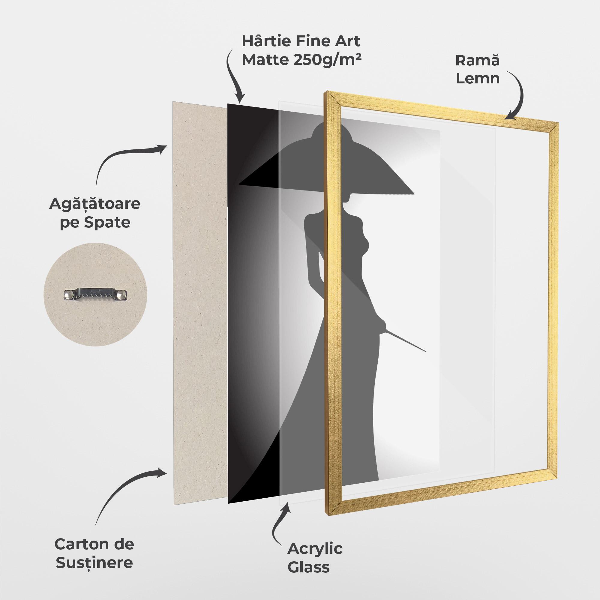 Poster Înrămat Big Hat Lady mockup 1