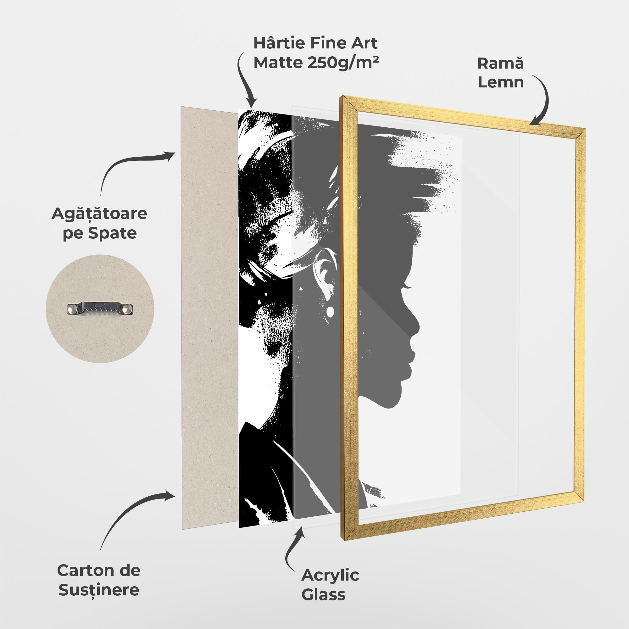 Poster Înrămat Black Silhouette mockup 1