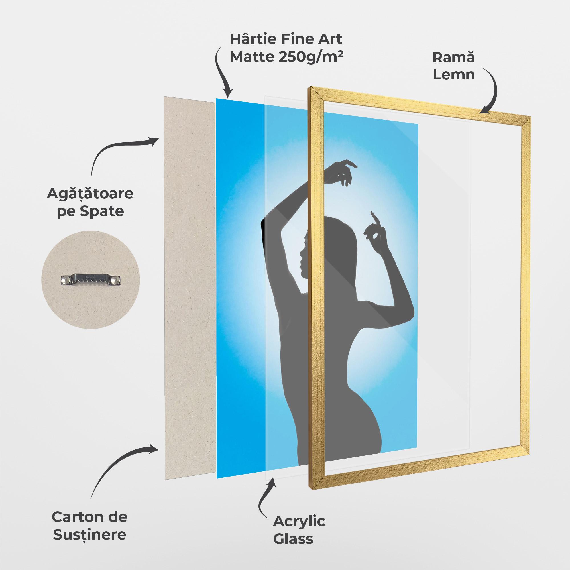 Poster Înrămat Blue Background mockup 1