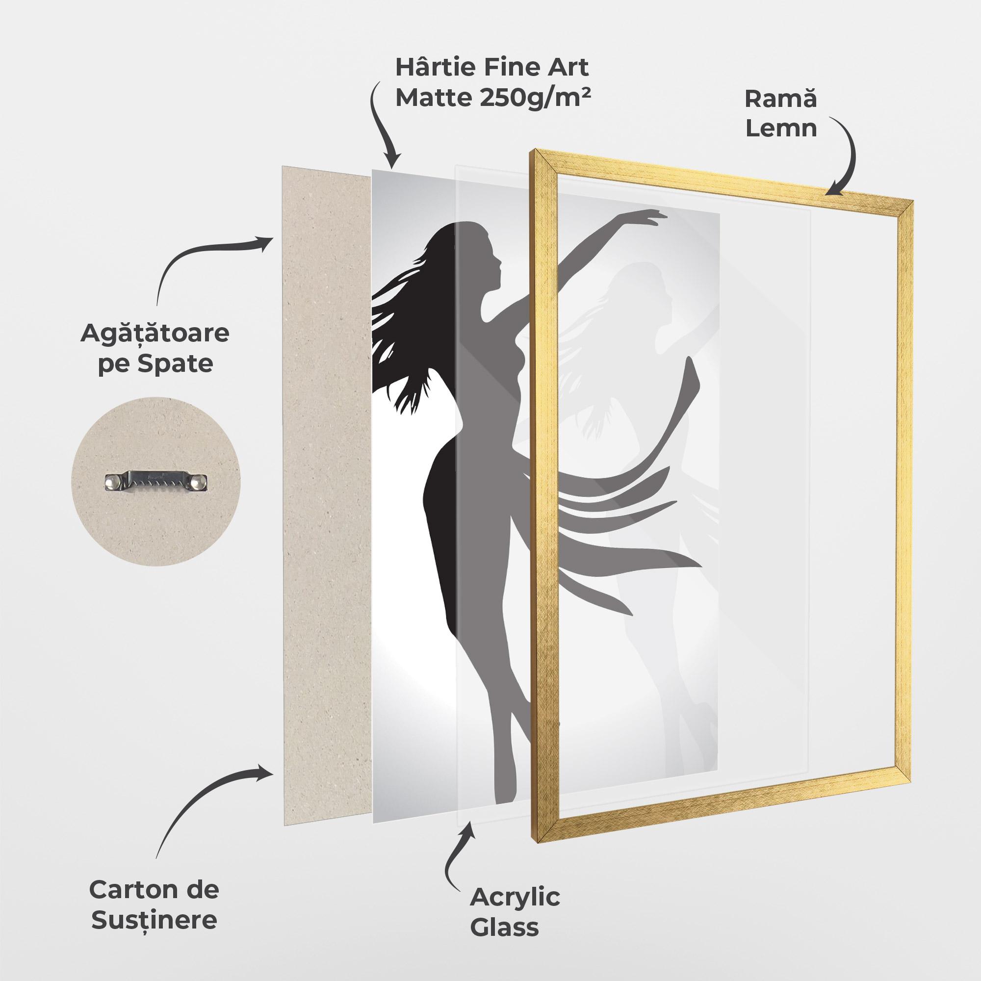 Poster Înrămat Dance Shilouette mockup 1