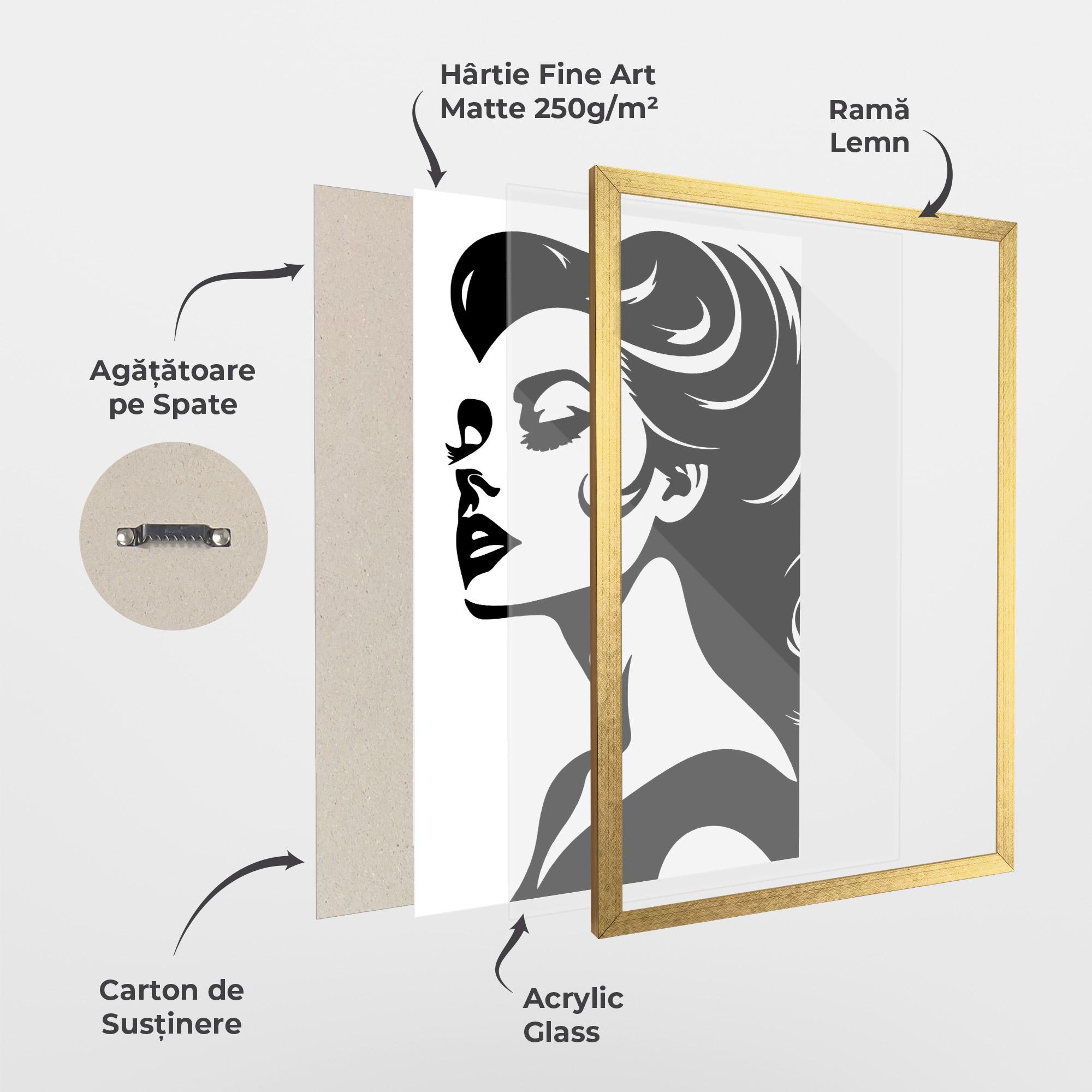 Poster Înrămat Eyeliner Shilouette mockup 1