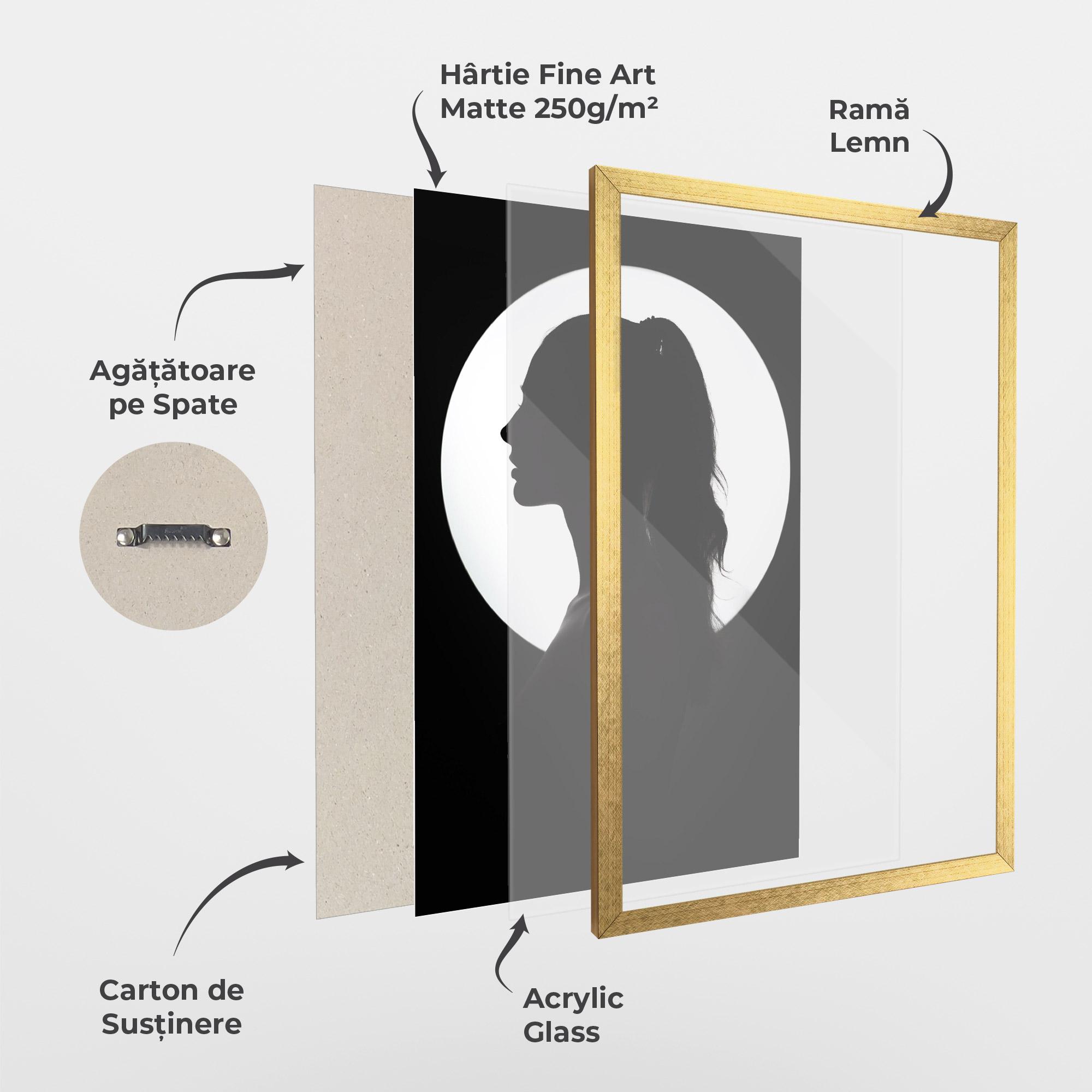 Poster Înrămat Full Moon Girl mockup 1