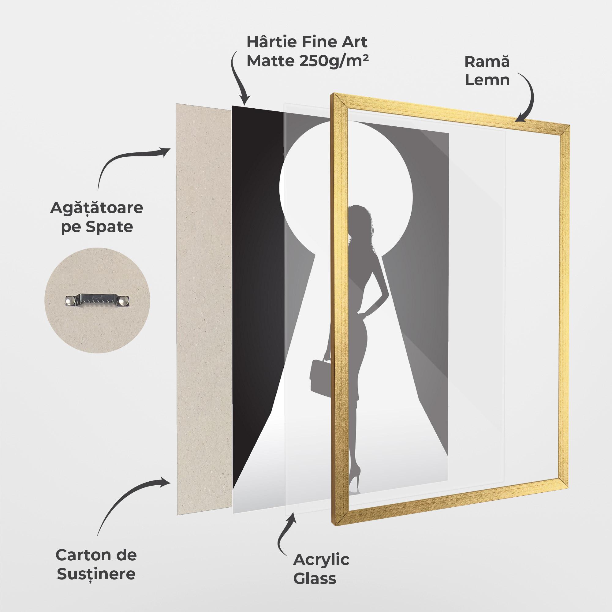 Poster Înrămat Girl Door mockup 1