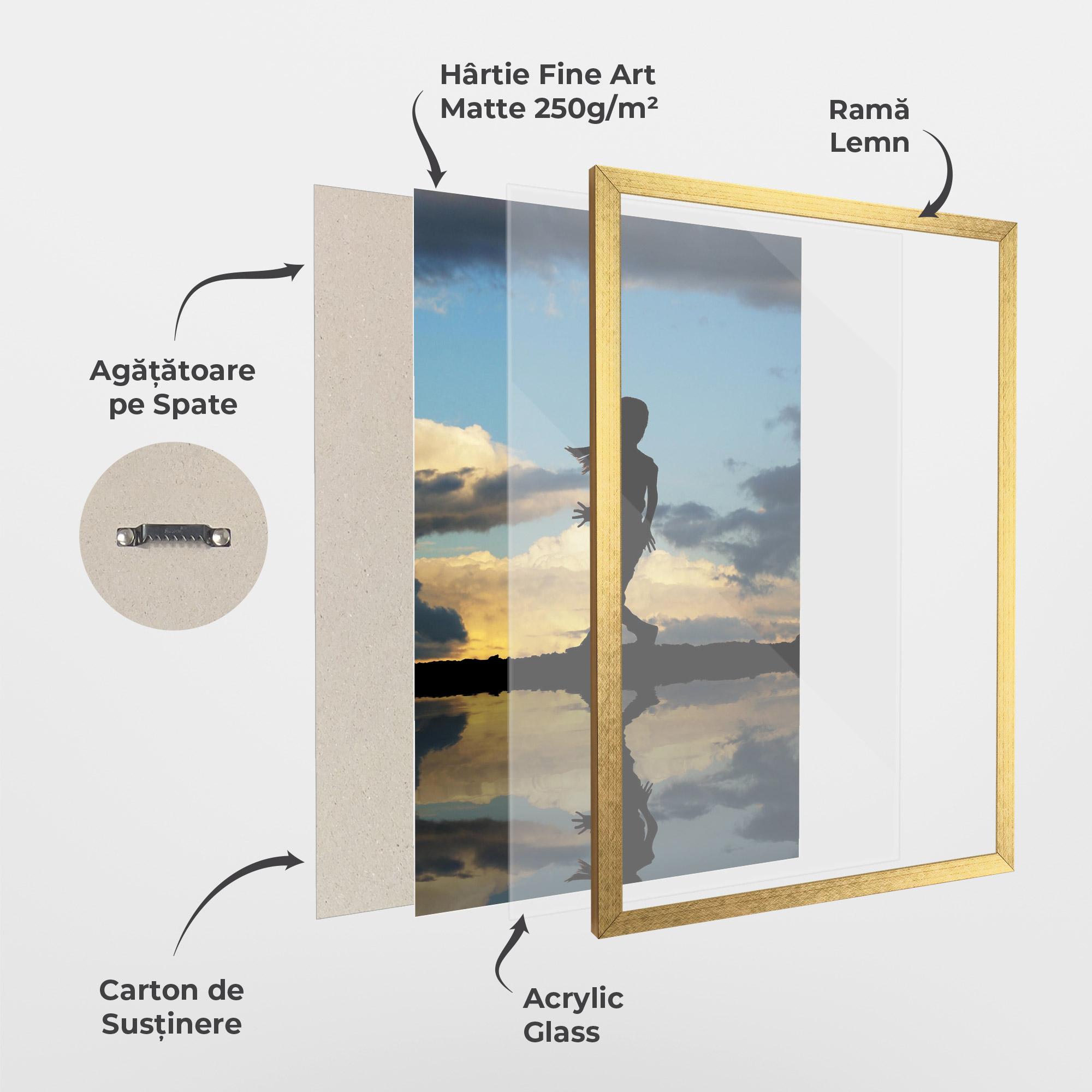 Poster Înrămat Little Girl Jumping mockup 1