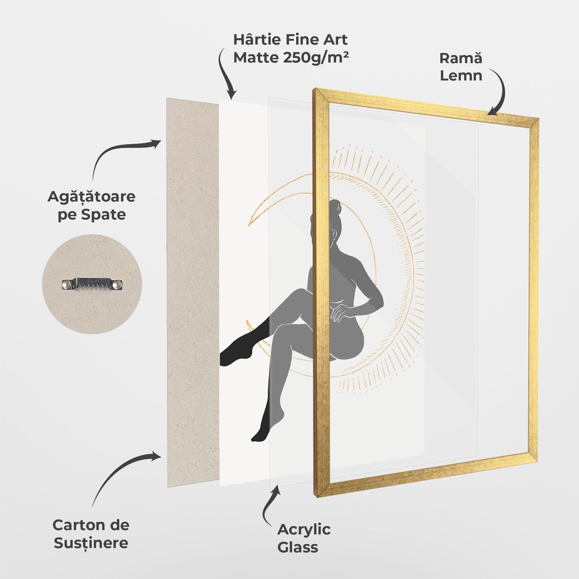 Poster Înrămat Sitting On The Moon mockup 1