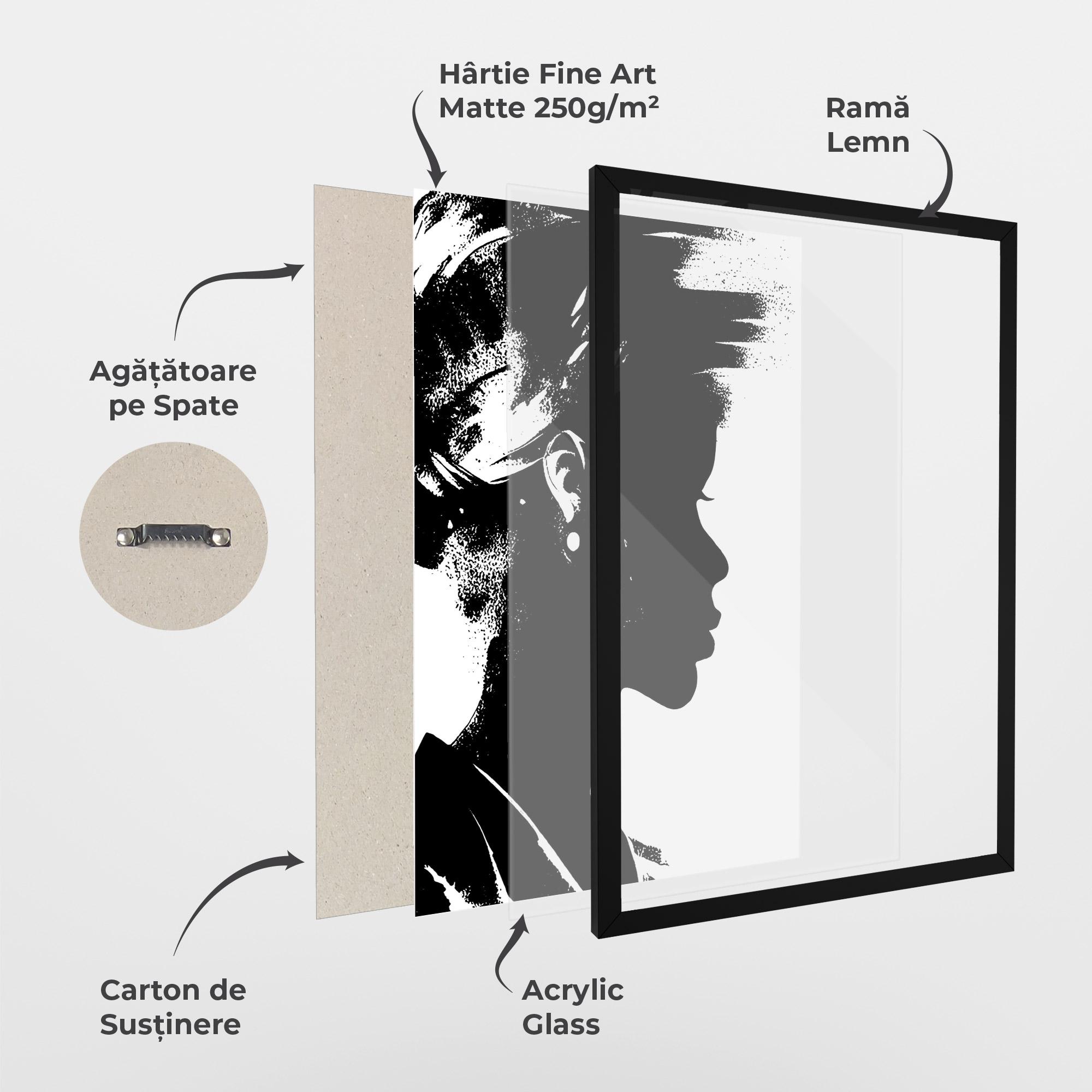 Poster Înrămat Black Silhouette mockup 1