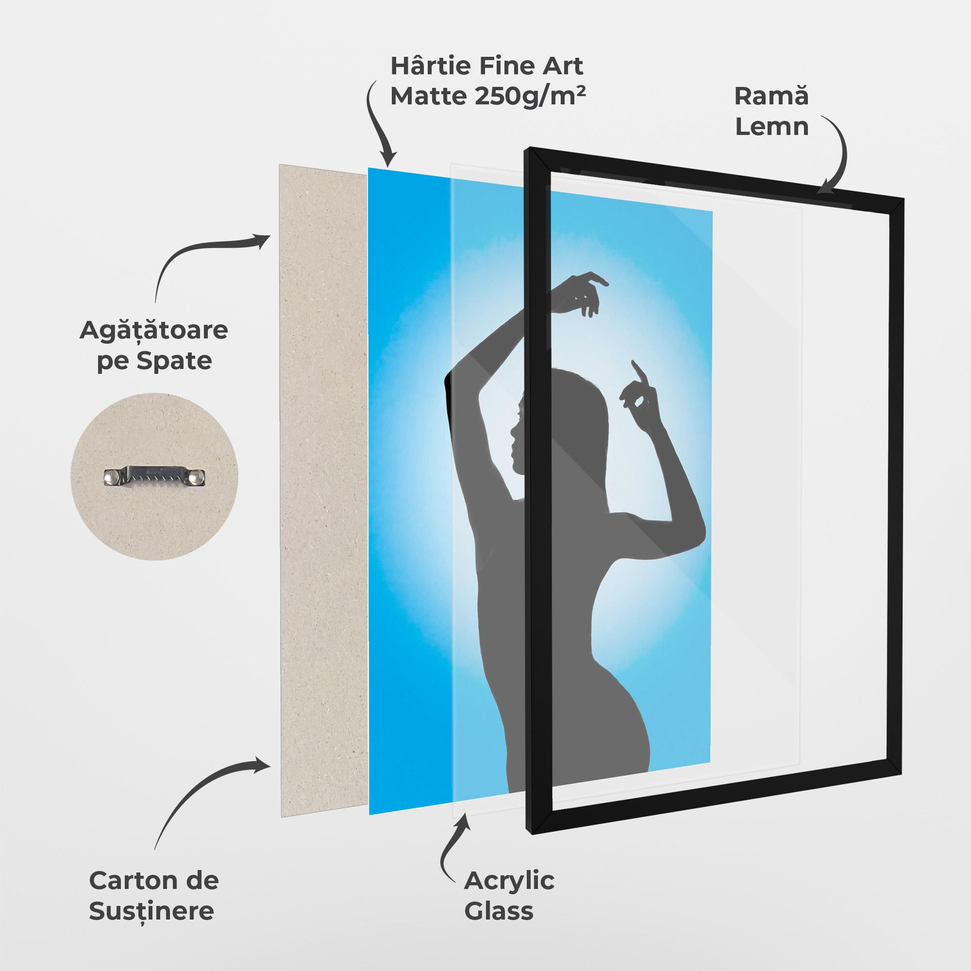 Poster Înrămat Blue Background mockup 1