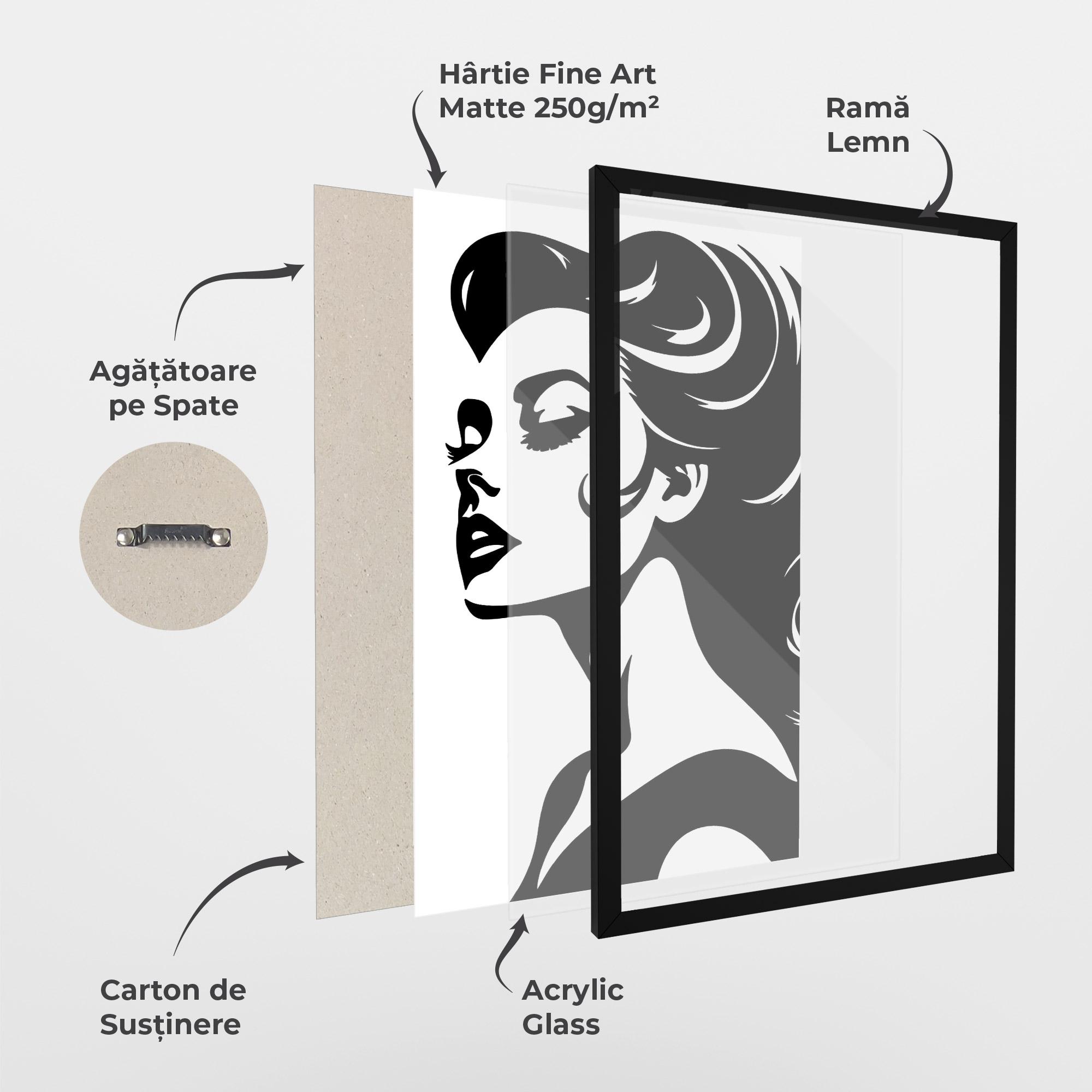 Poster Înrămat Eyeliner Shilouette mockup 1