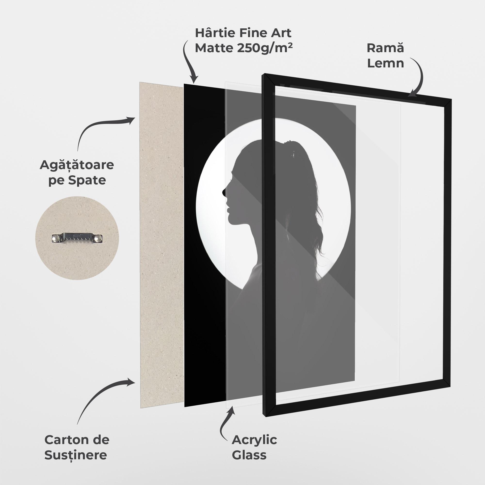 Poster Înrămat Full Moon Girl mockup 1