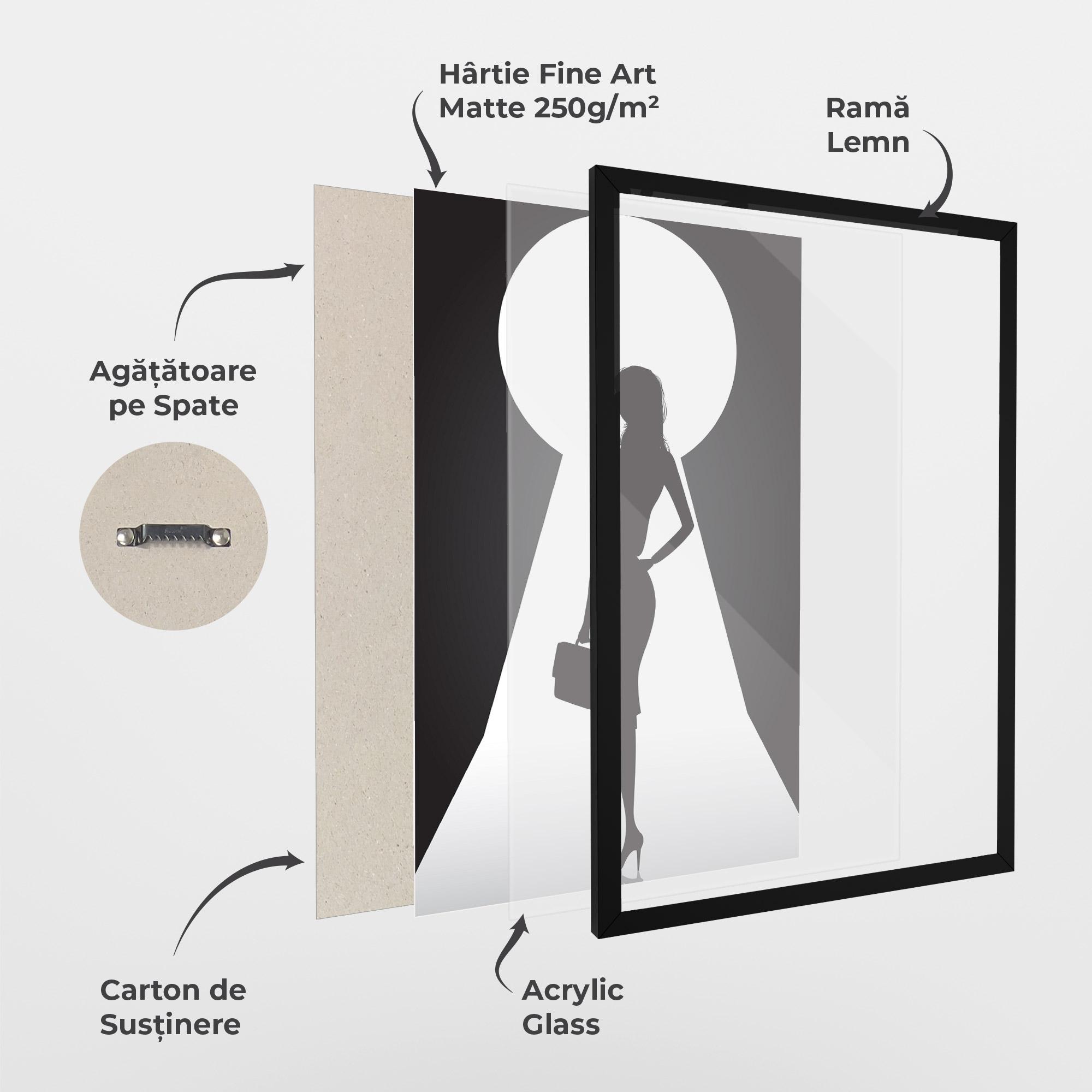 Poster Înrămat Girl Door mockup 1