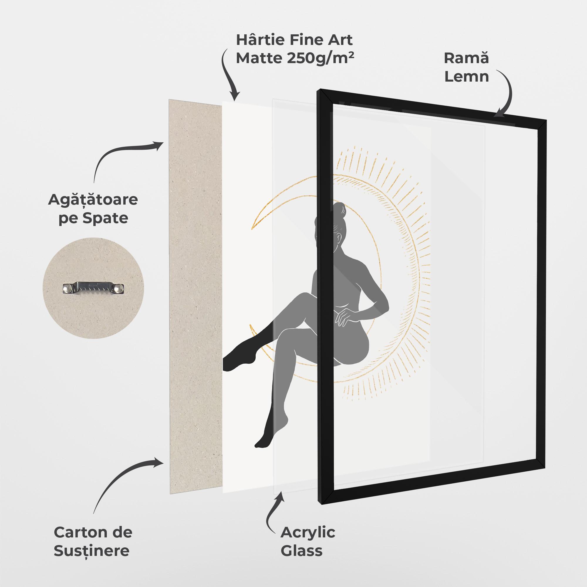 Poster Înrămat Sitting On The Moon mockup 1