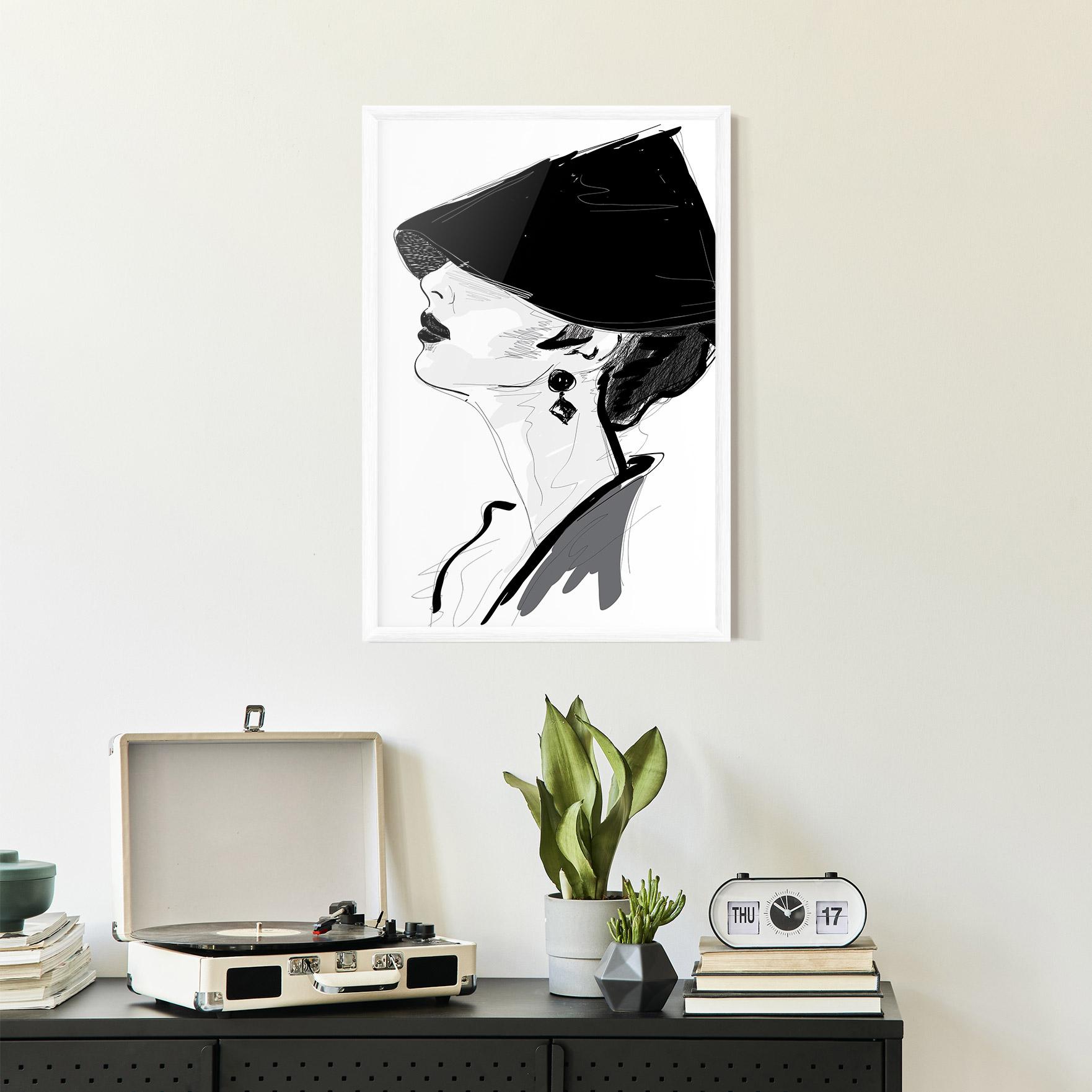 Poster Înrămat Asian Shilouette mockup 2