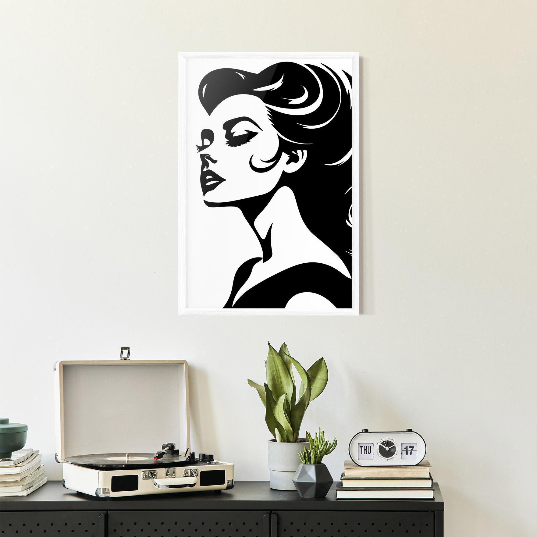 Poster Înrămat Eyeliner Shilouette mockup 2