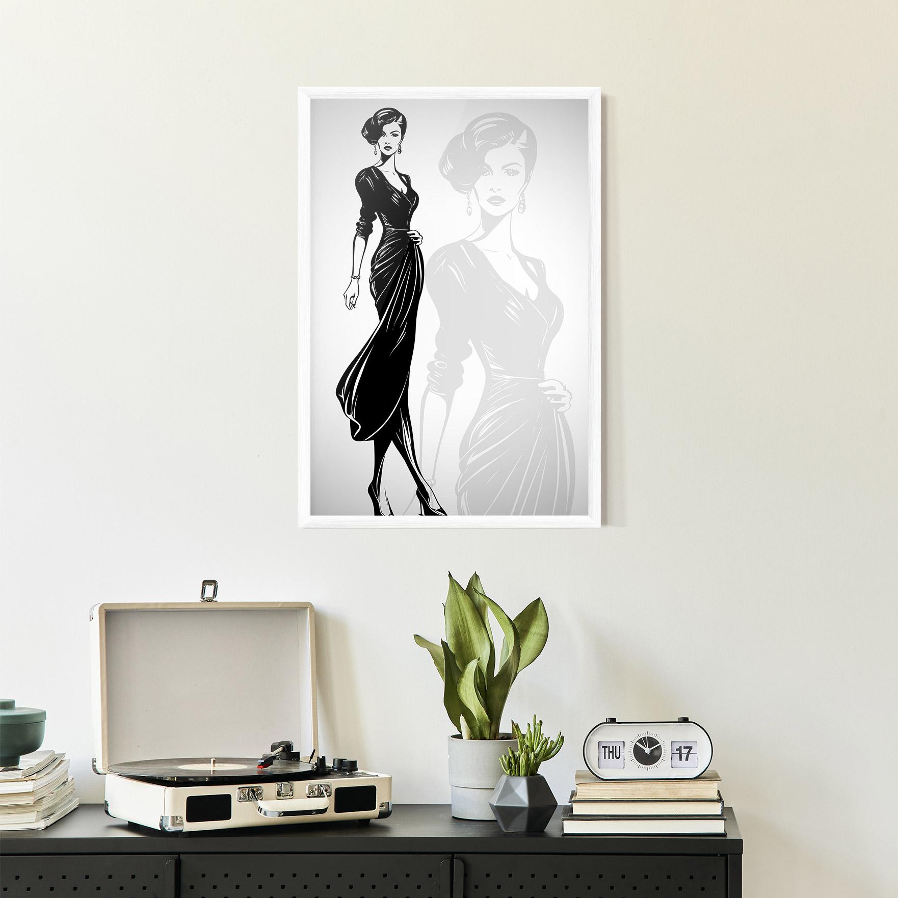 Poster Înrămat Lady Shilouette mockup 2