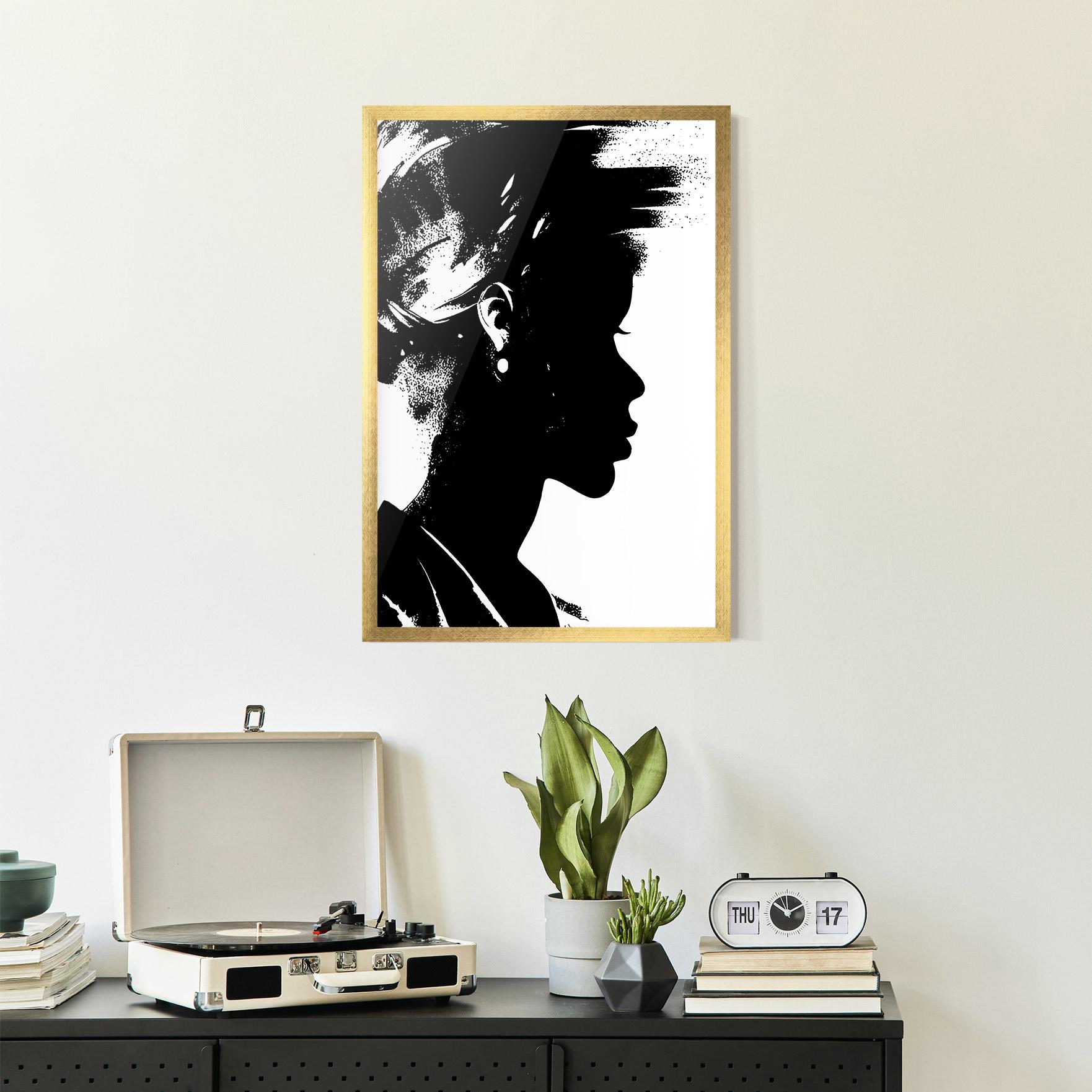 Poster Înrămat Black Silhouette mockup 2