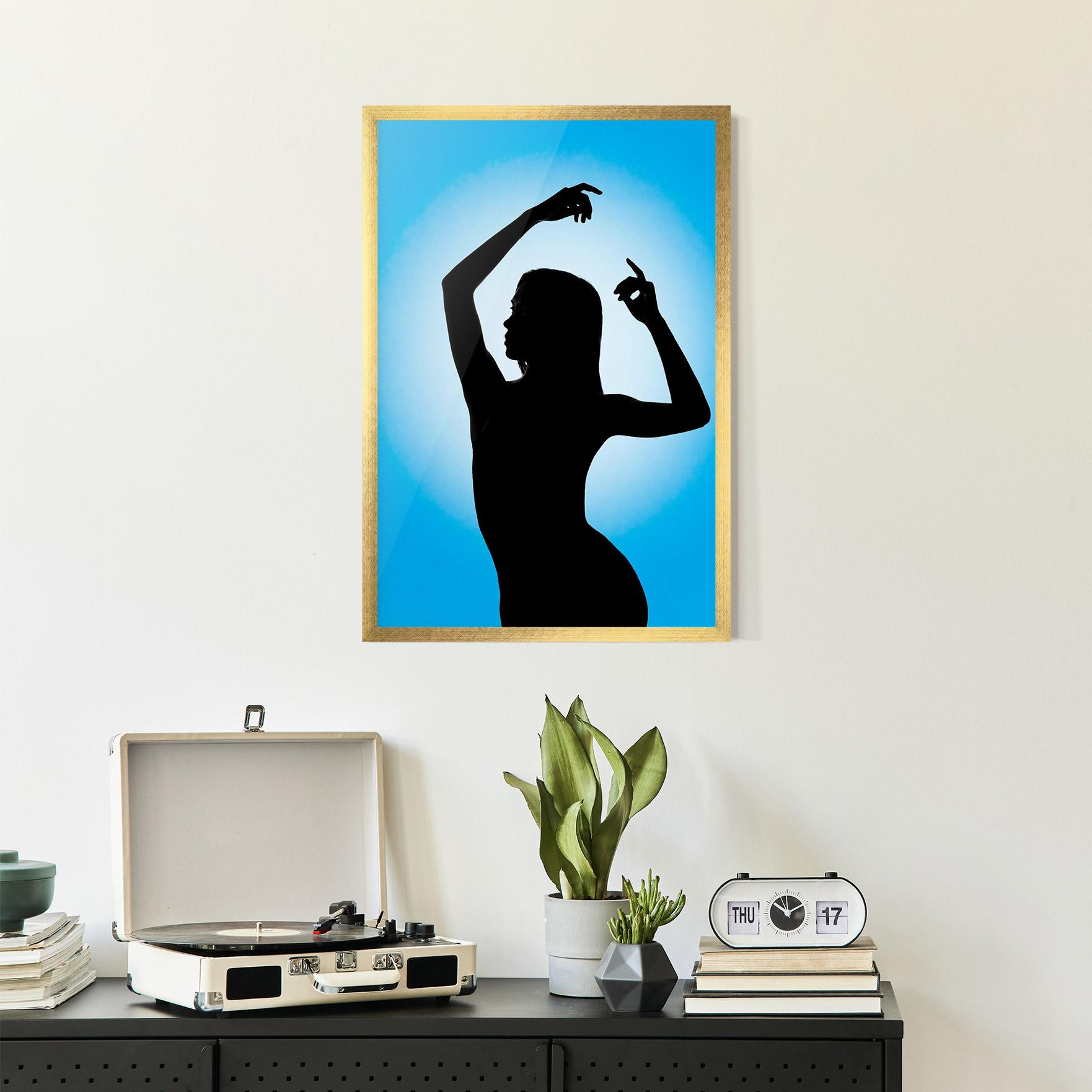 Poster Înrămat Blue Background mockup 2