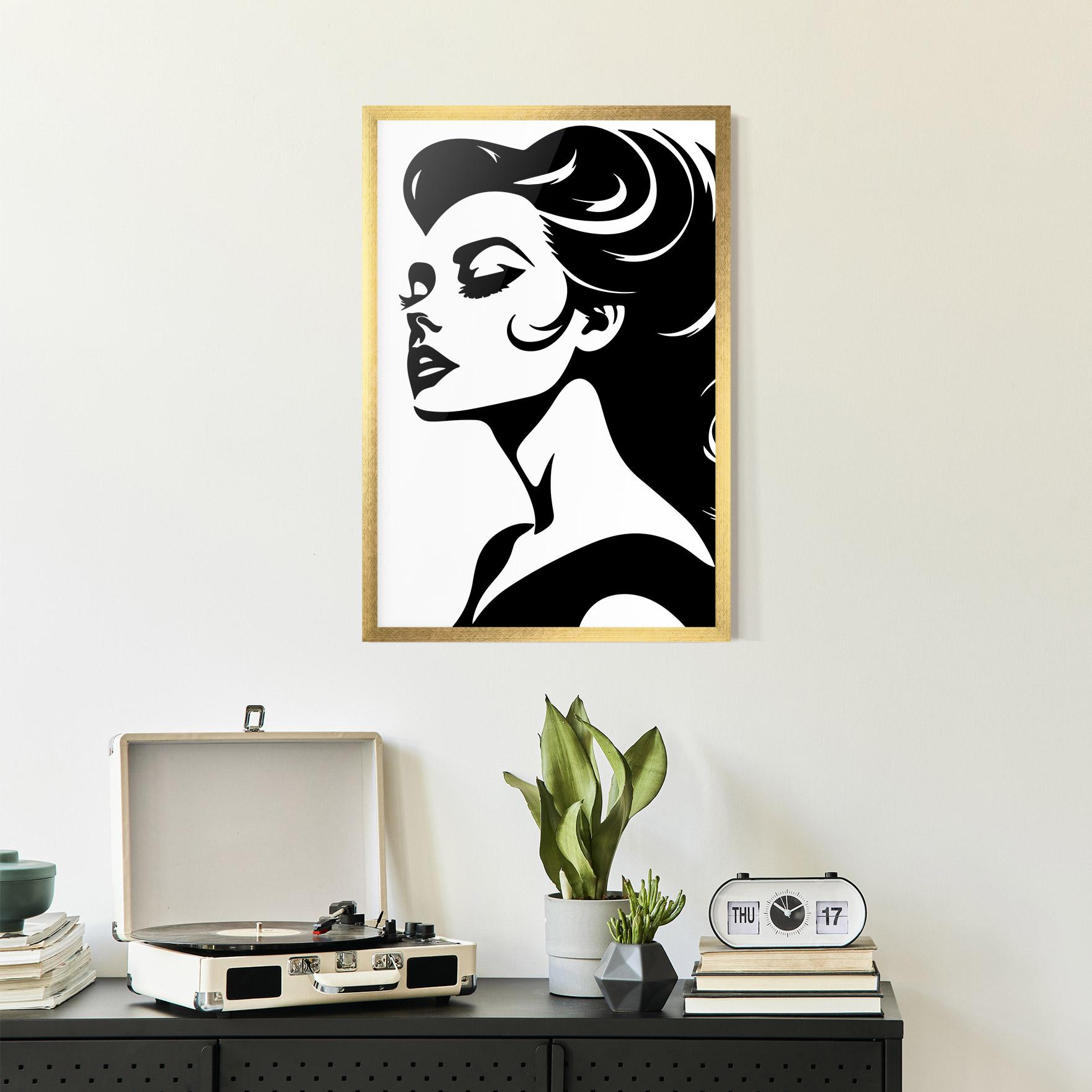 Poster Înrămat Eyeliner Shilouette mockup 2