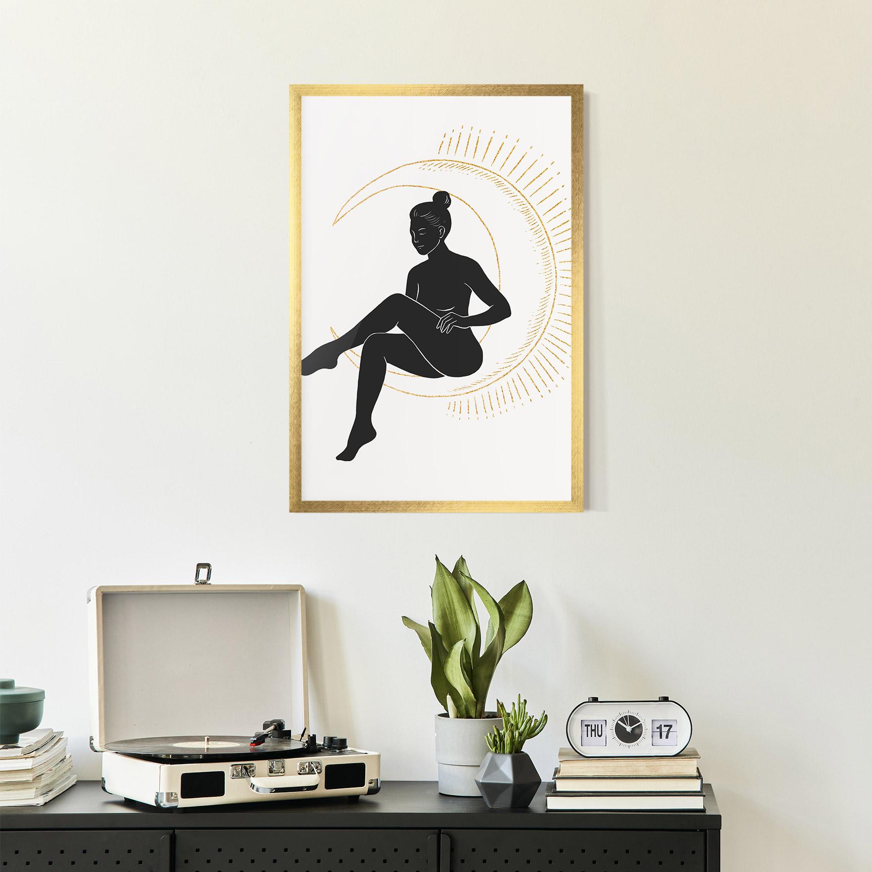 Poster Înrămat Sitting On The Moon mockup 2