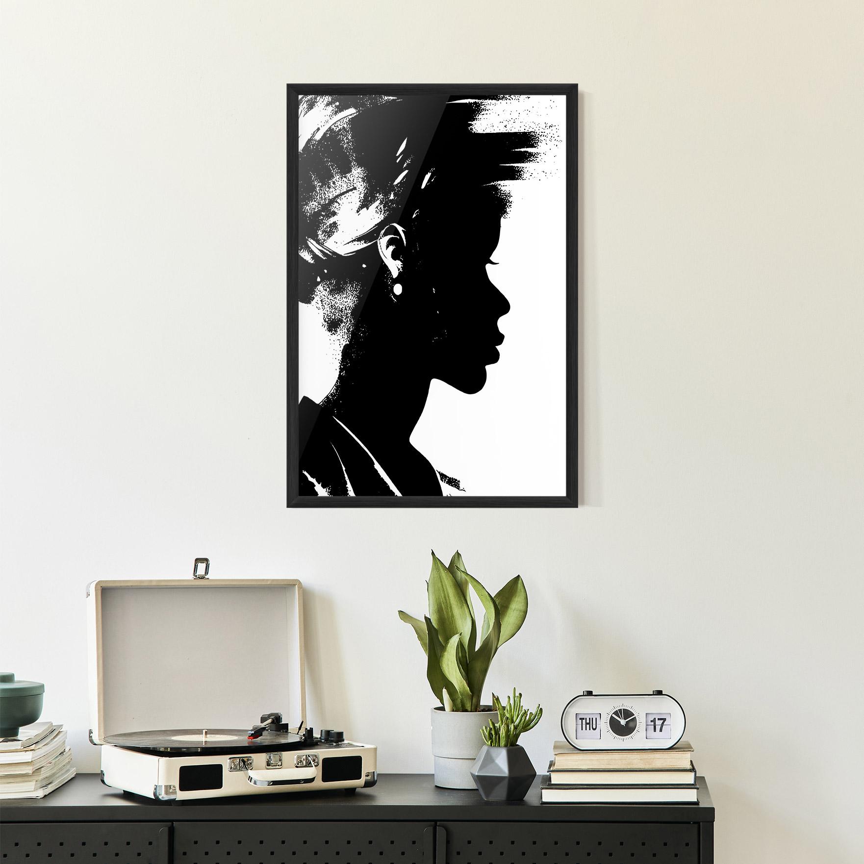 Poster Înrămat Black Silhouette mockup 2