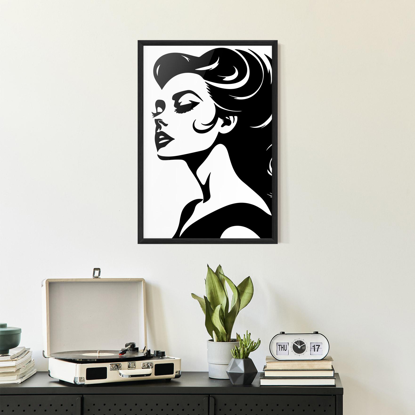 Poster Înrămat Eyeliner Shilouette mockup 2