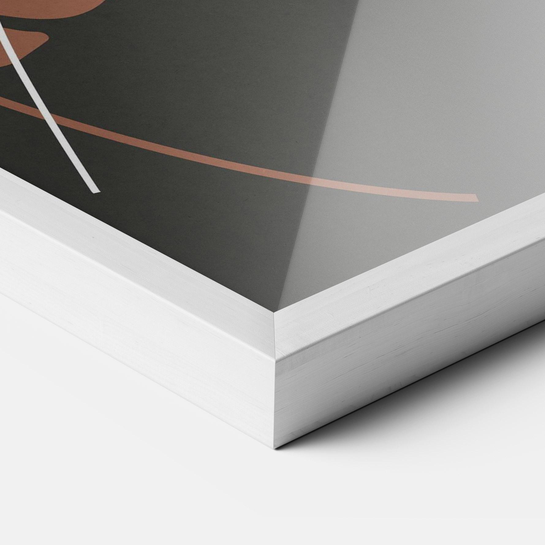 Poster Înrămat White Line Woman mockup 3