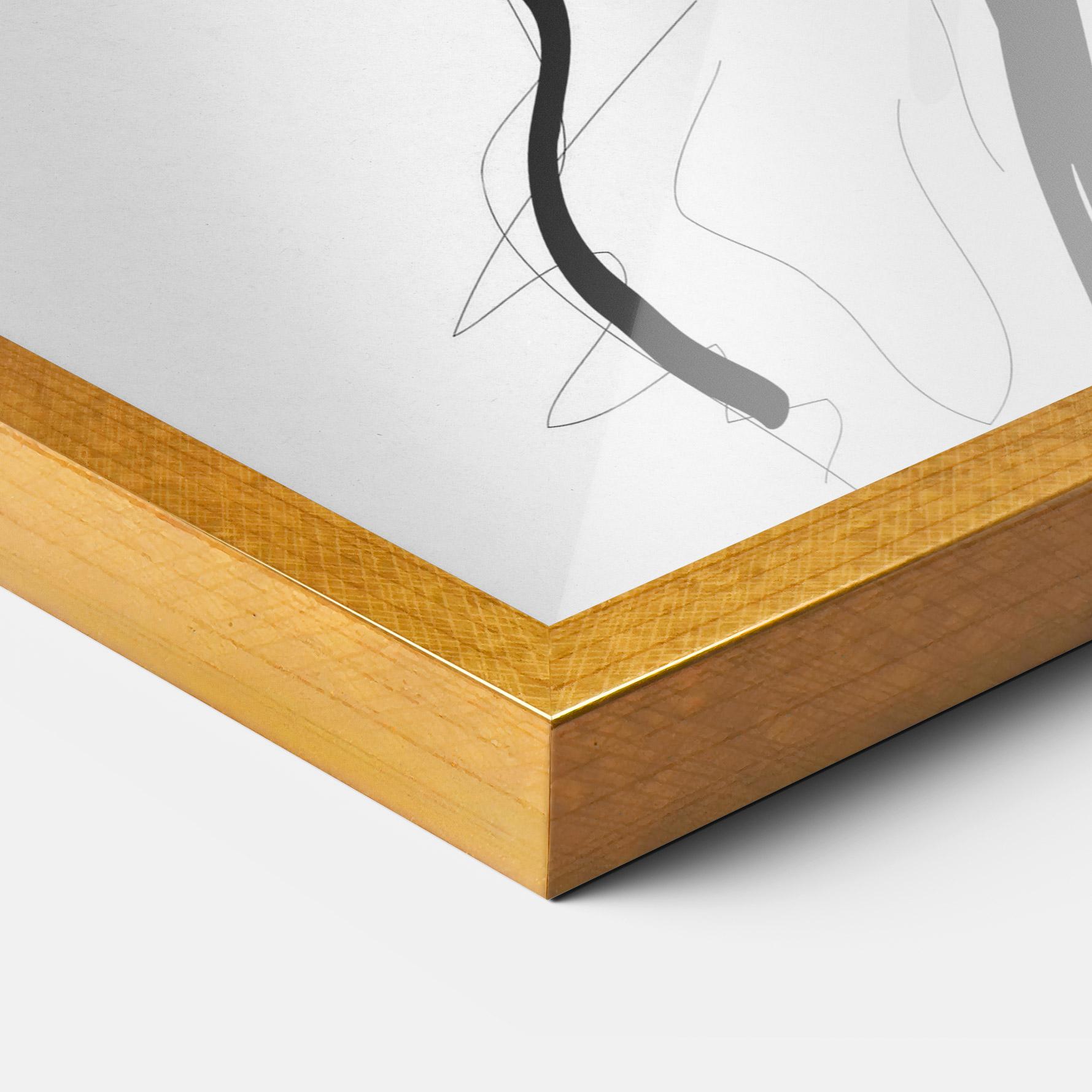 Poster Înrămat Asian Shilouette mockup 3