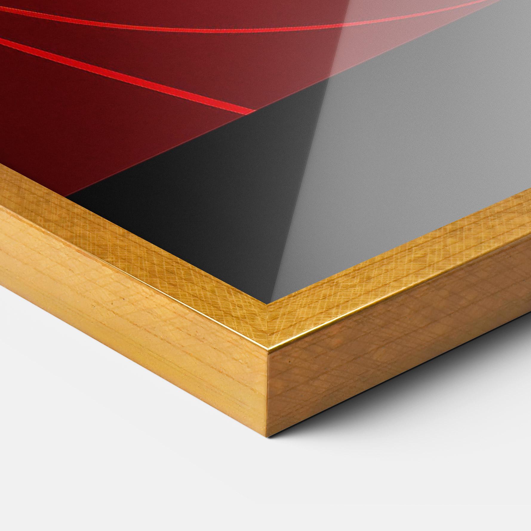 Poster Înrămat Red Background Girl mockup 3