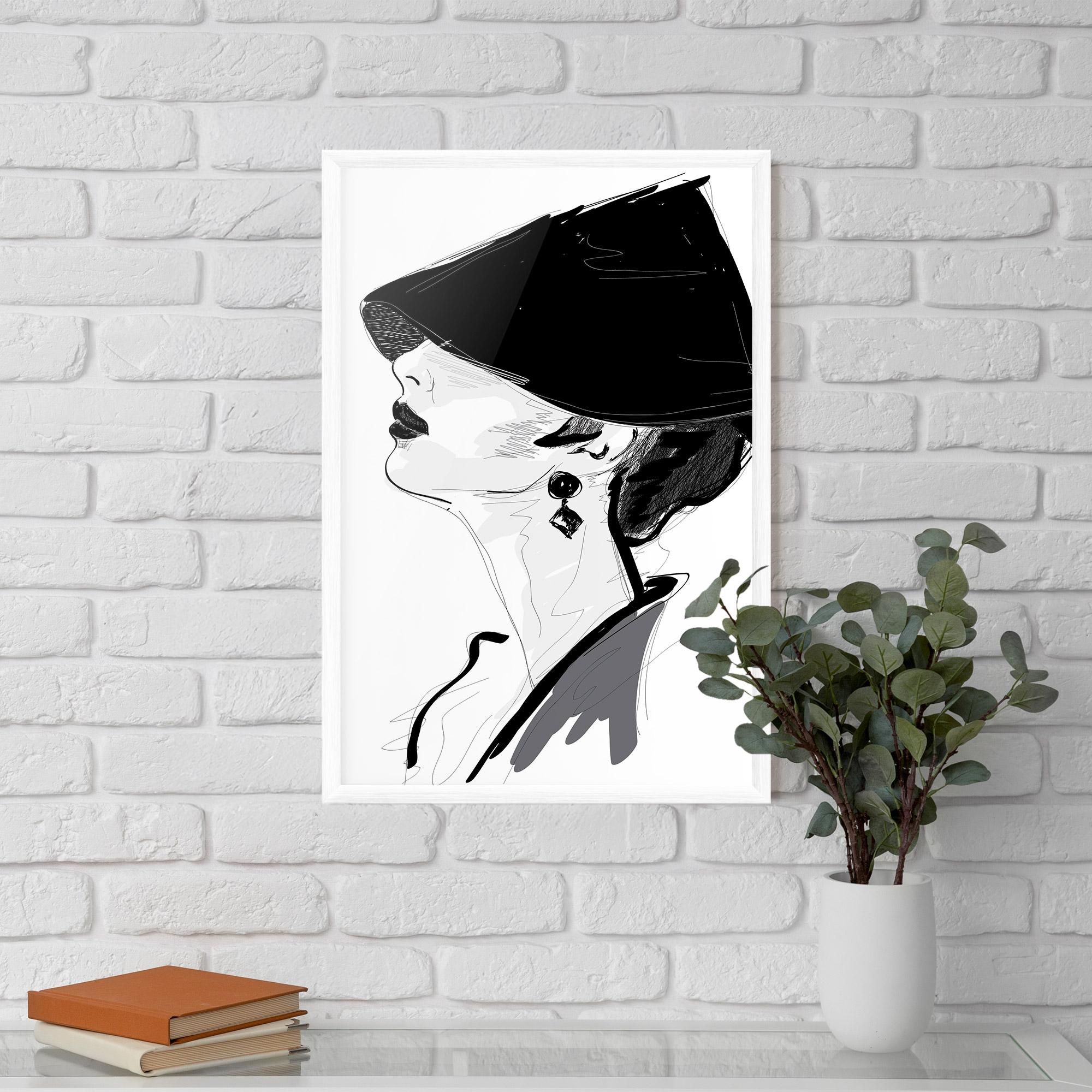 Poster Înrămat Asian Shilouette mockup 5