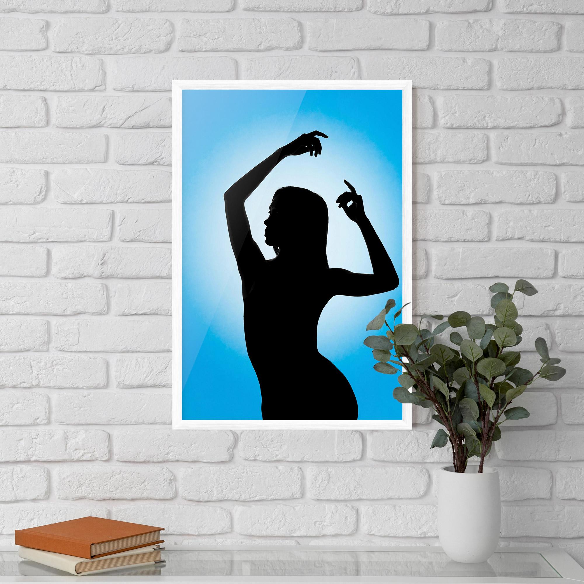 Poster Înrămat Blue Background mockup 5