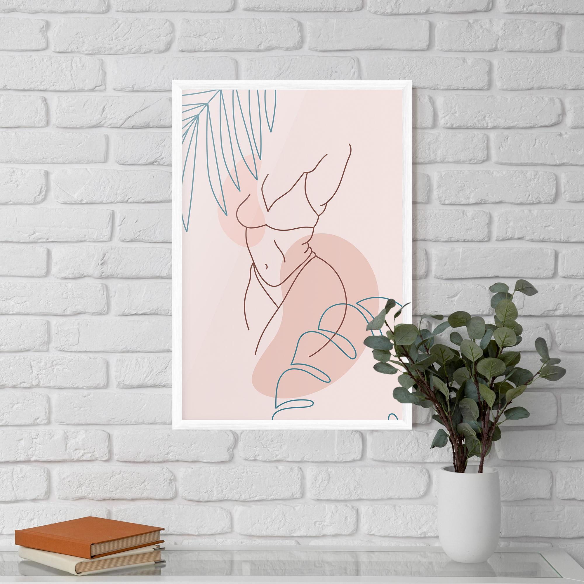 Poster Înrămat Body Line Leaf mockup 5