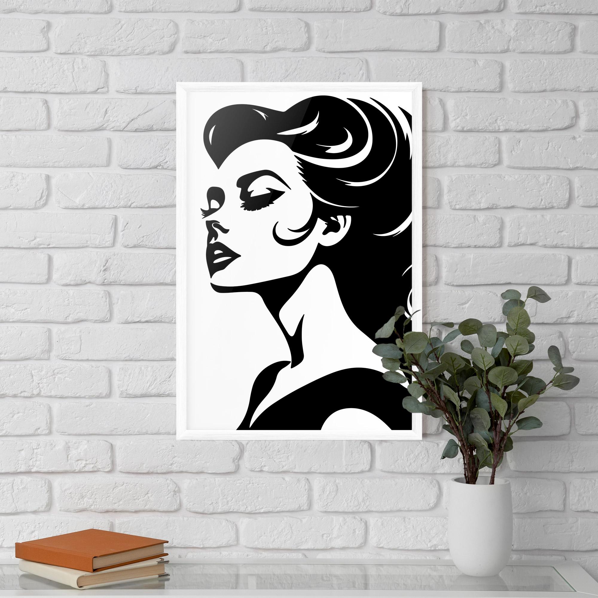 Poster Înrămat Eyeliner Shilouette mockup 5