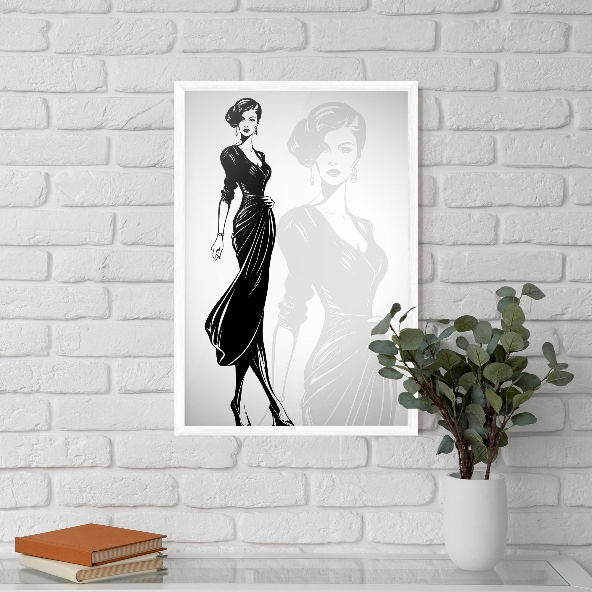 Poster Înrămat Lady Shilouette mockup 5