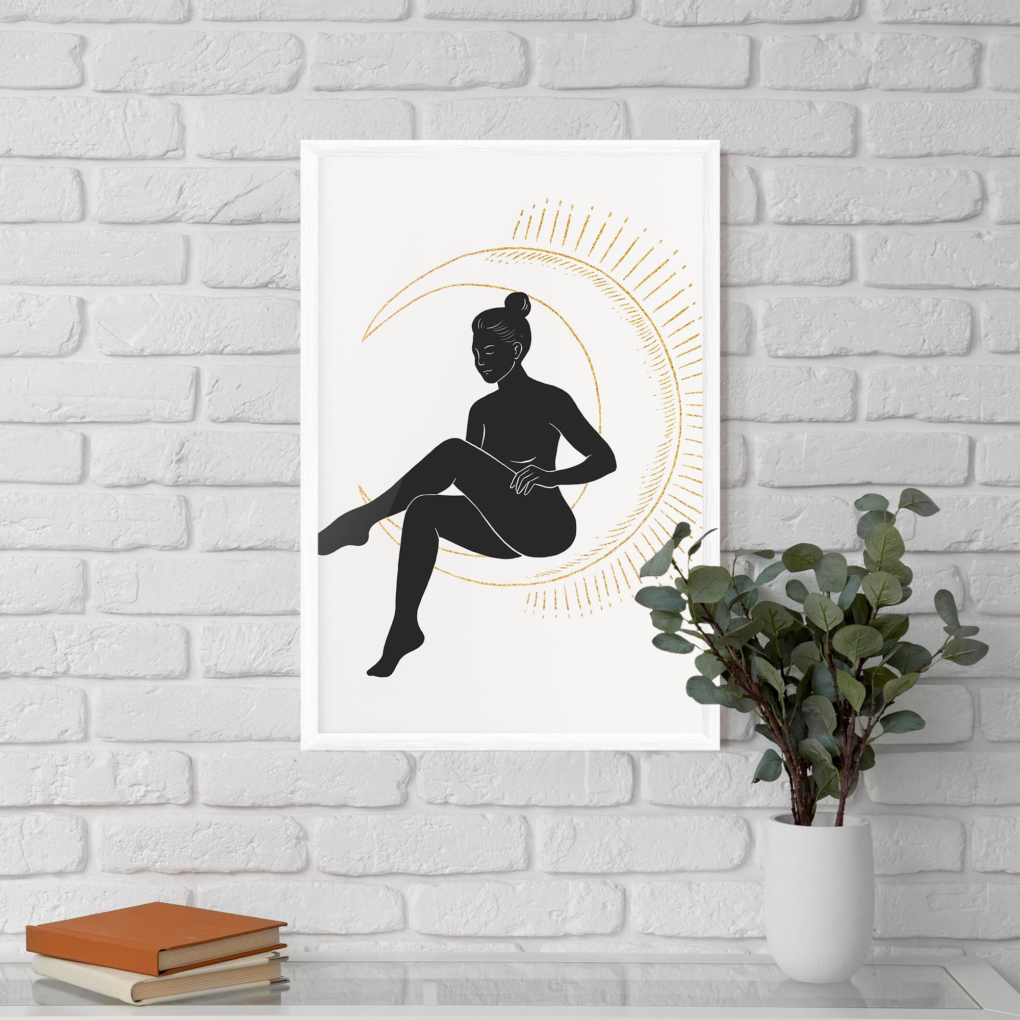 Poster Înrămat Sitting On The Moon mockup 5