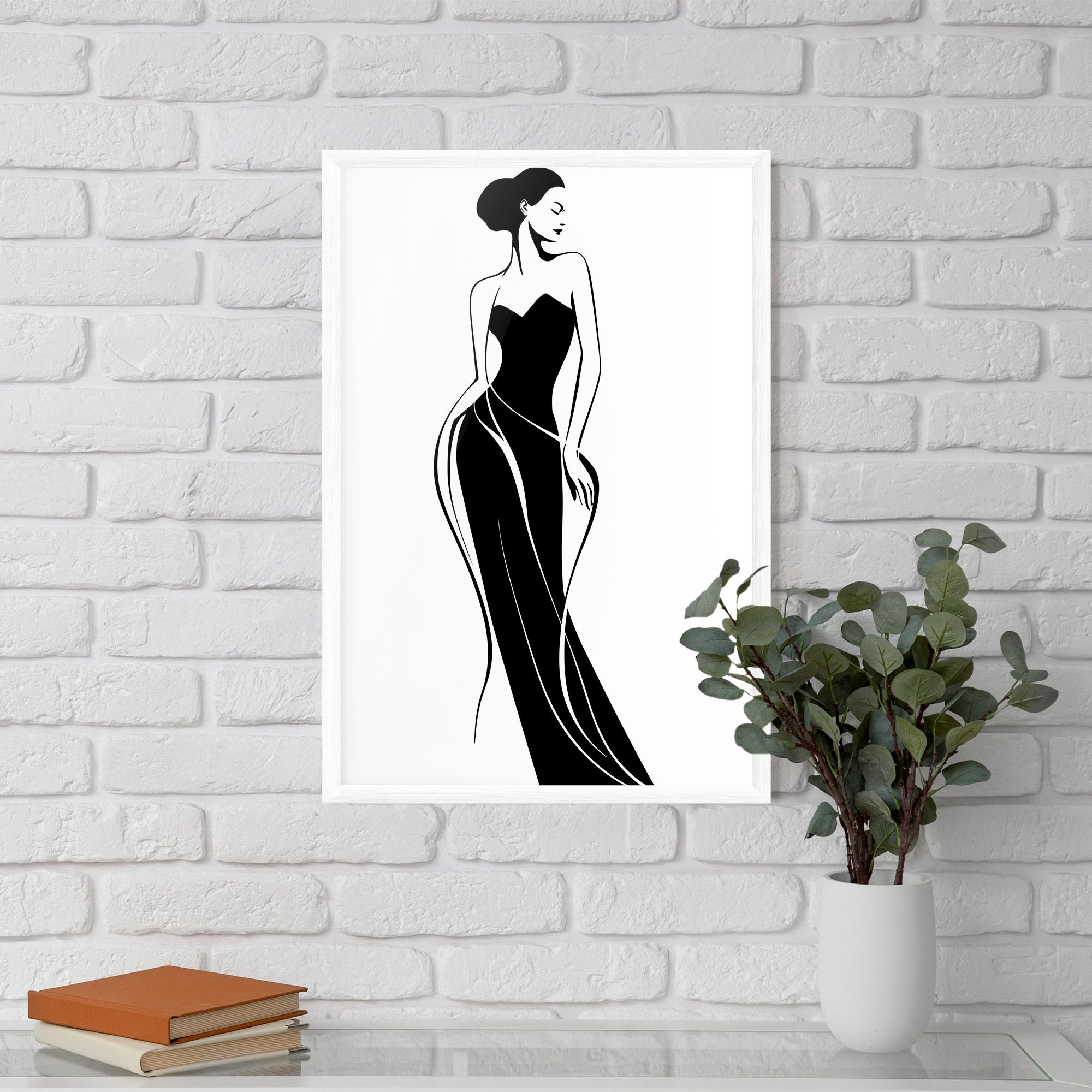 Woman Shape Line mockup 5