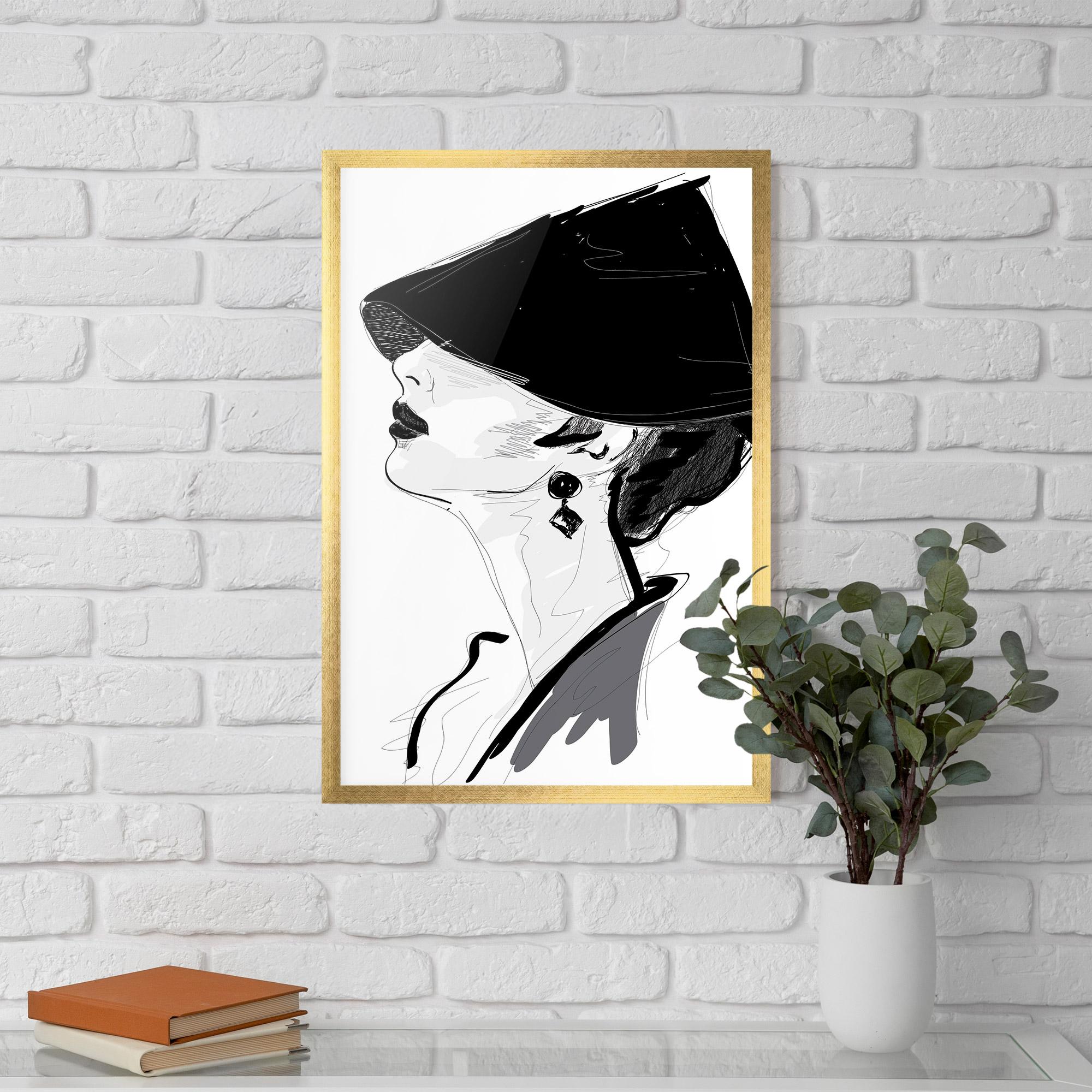 Poster Înrămat Asian Shilouette mockup 5