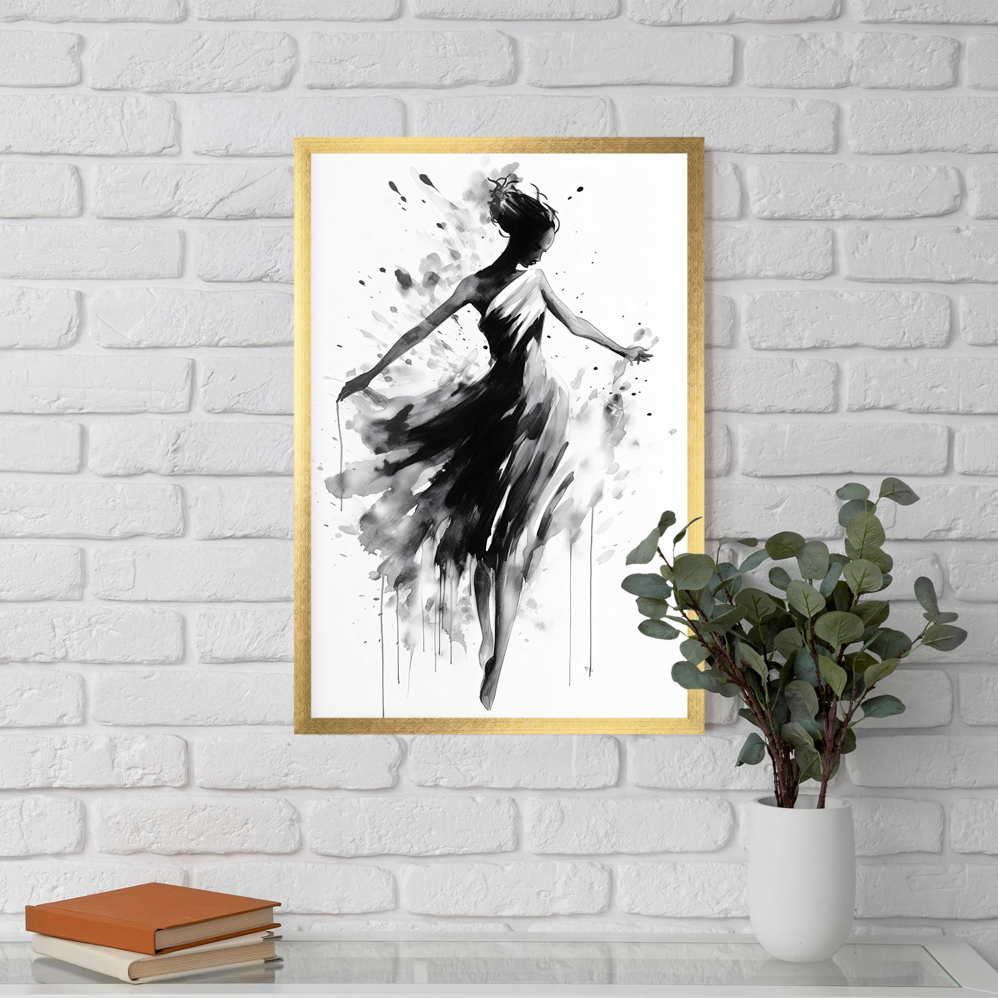 Poster Înrămat Beautiful Dancing Woman mockup 5