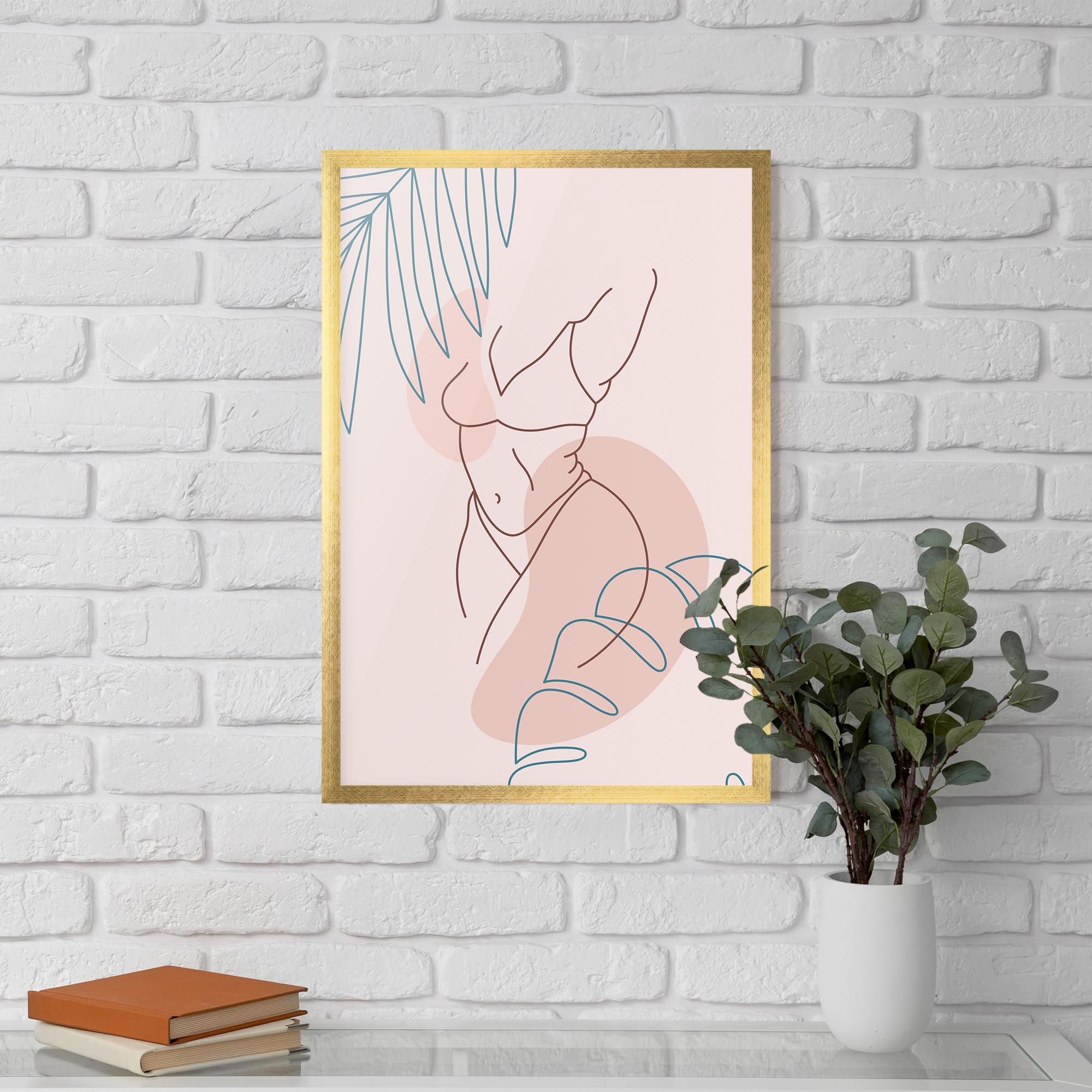 Poster Înrămat Body Line Leaf mockup 5