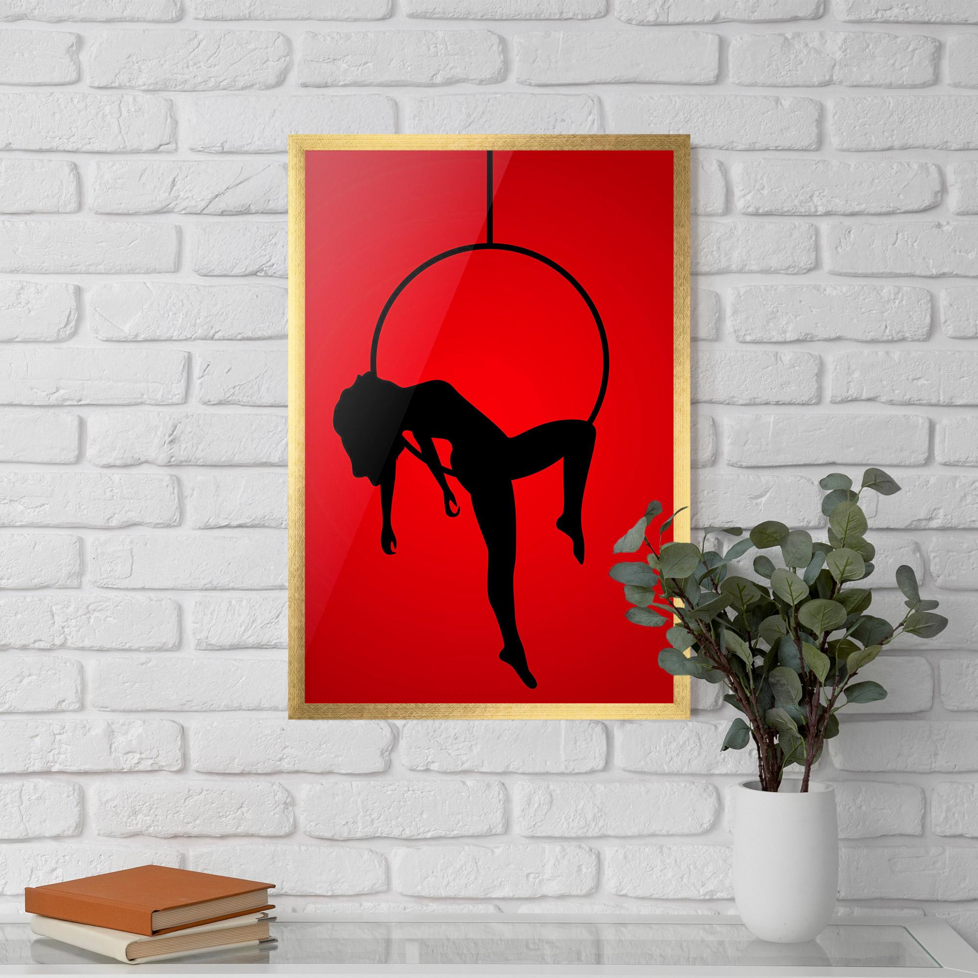 Poster Înrămat Dancer Shilouette mockup 5