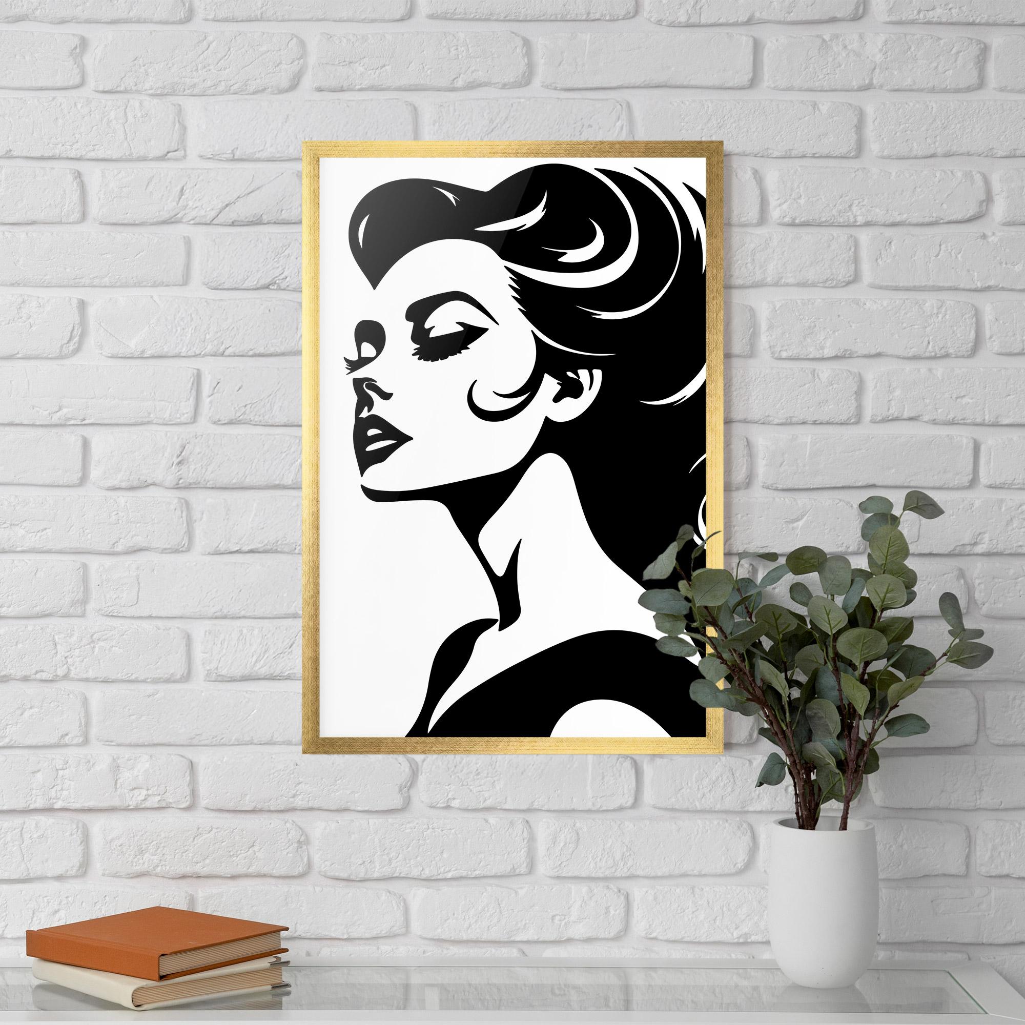 Poster Înrămat Eyeliner Shilouette mockup 5