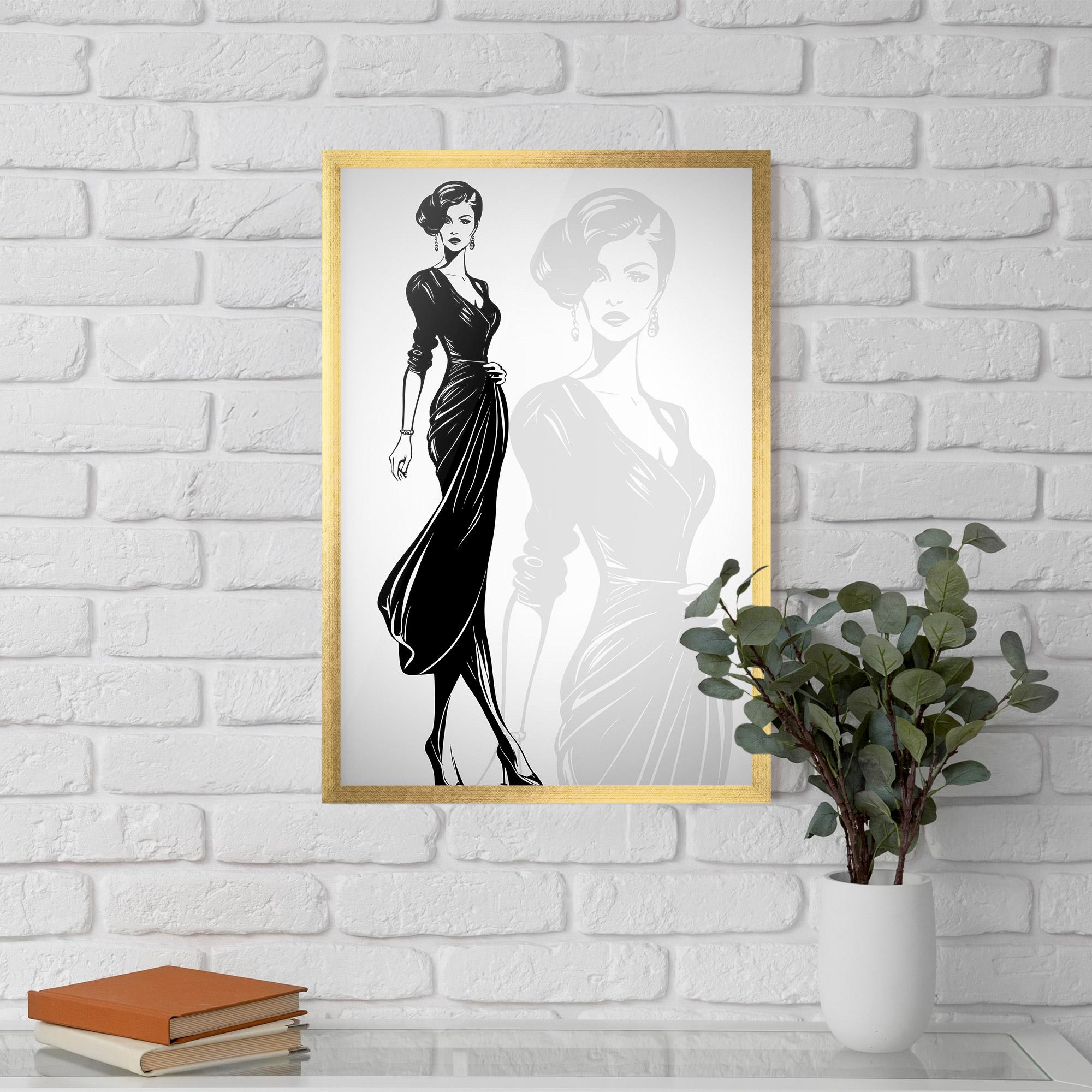 Poster Înrămat Lady Shilouette mockup 5