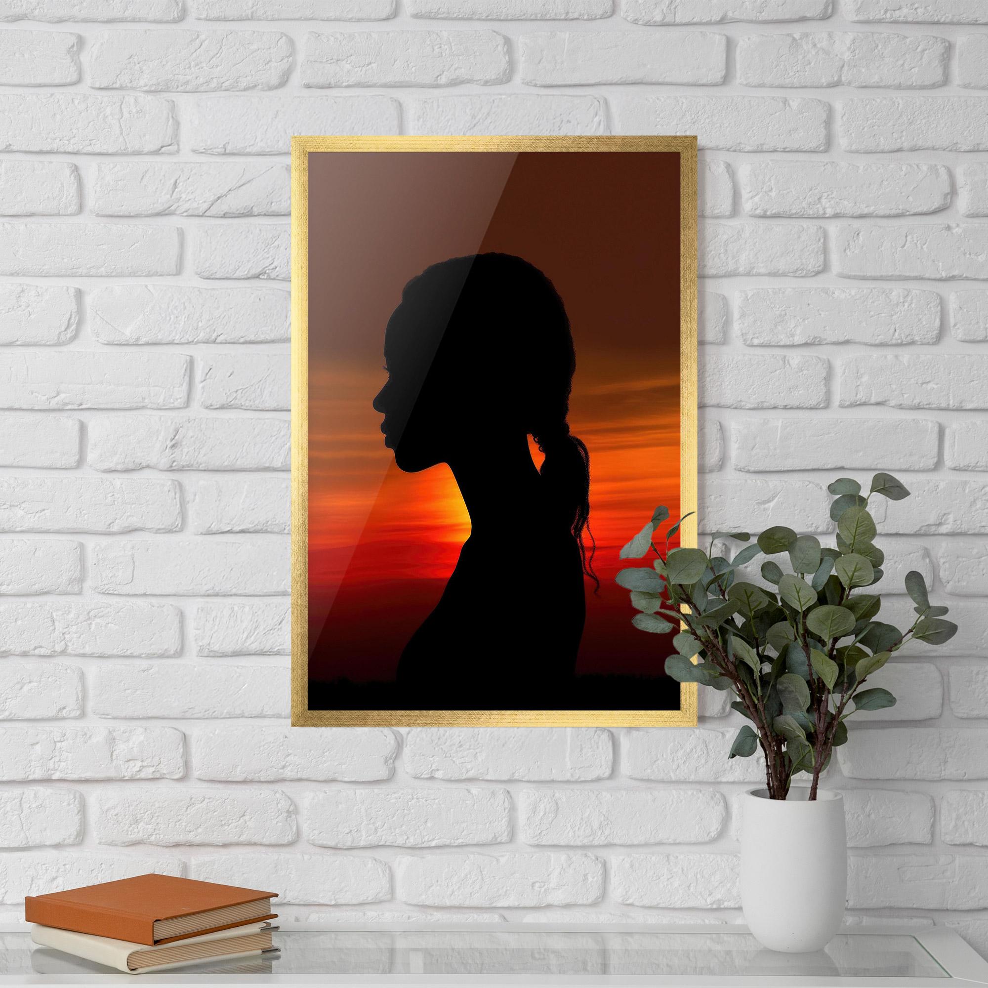 Poster Înrămat Profile Against Sunset mockup 5