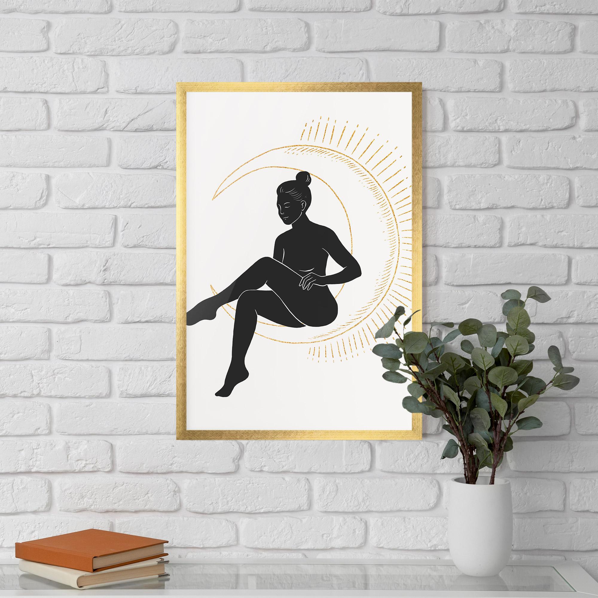 Poster Înrămat Sitting On The Moon mockup 5