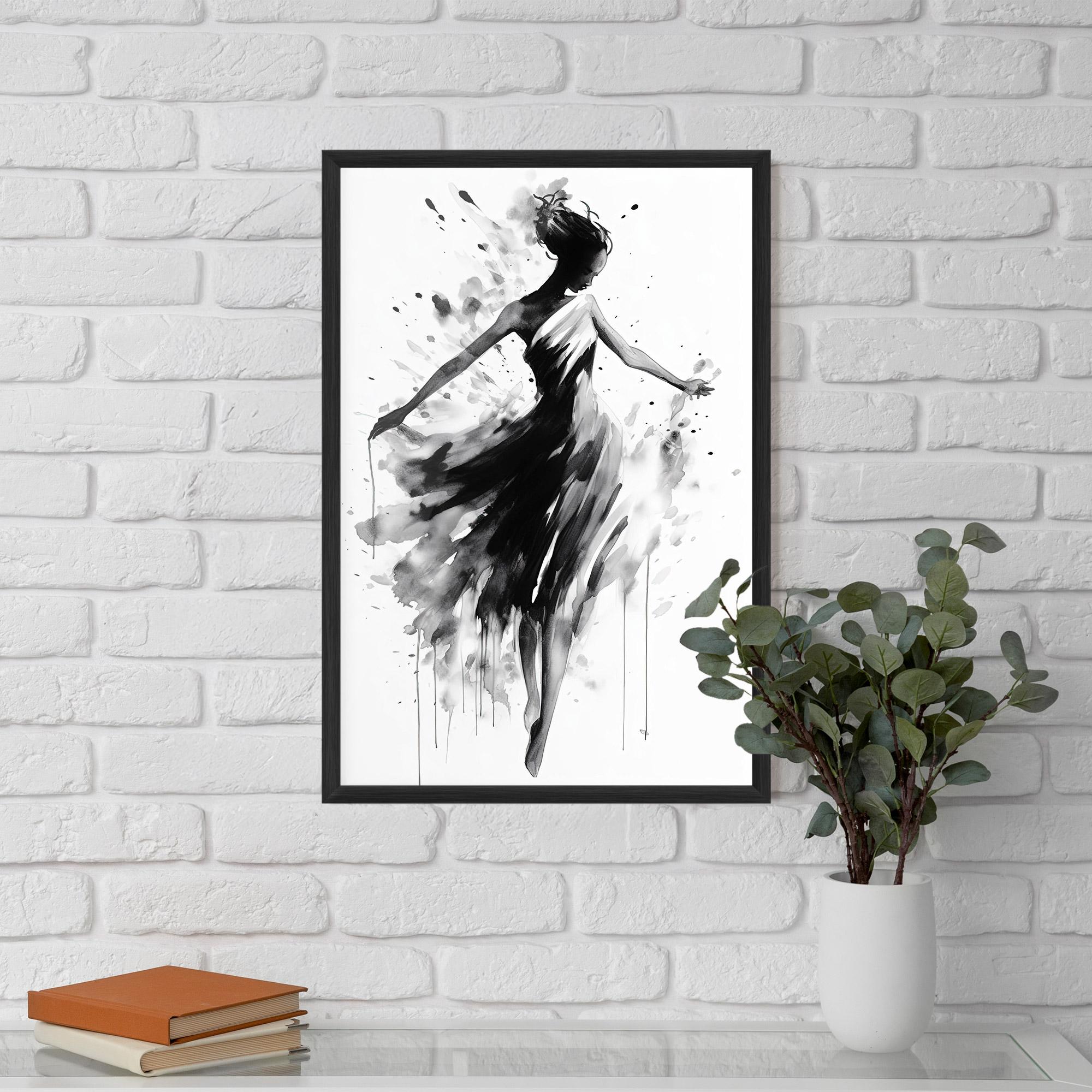 Poster Înrămat Beautiful Dancing Woman mockup 5